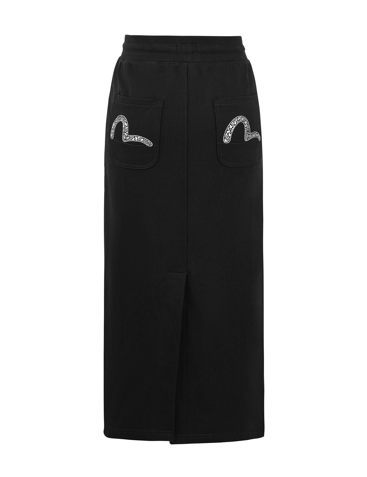 Rhinestone-Detail Seagull Fashion Fit Sweater Skirt