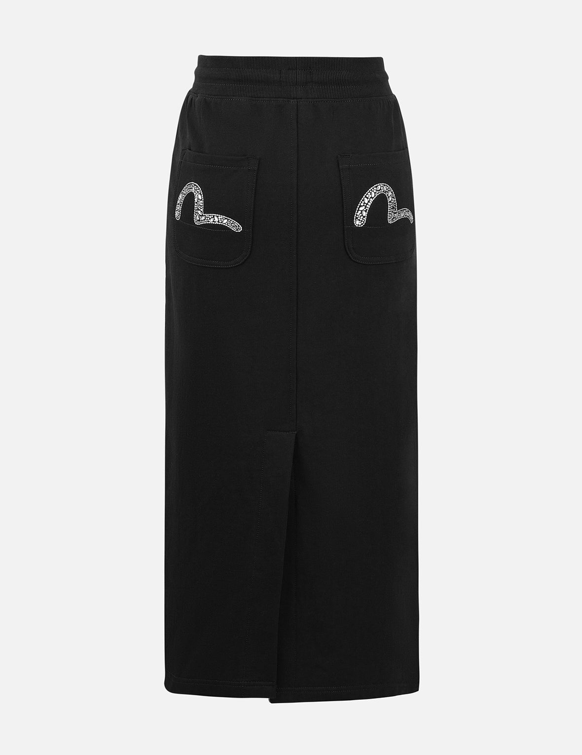 Rhinestone-Detail Seagull Fashion Fit Sweater Skirt