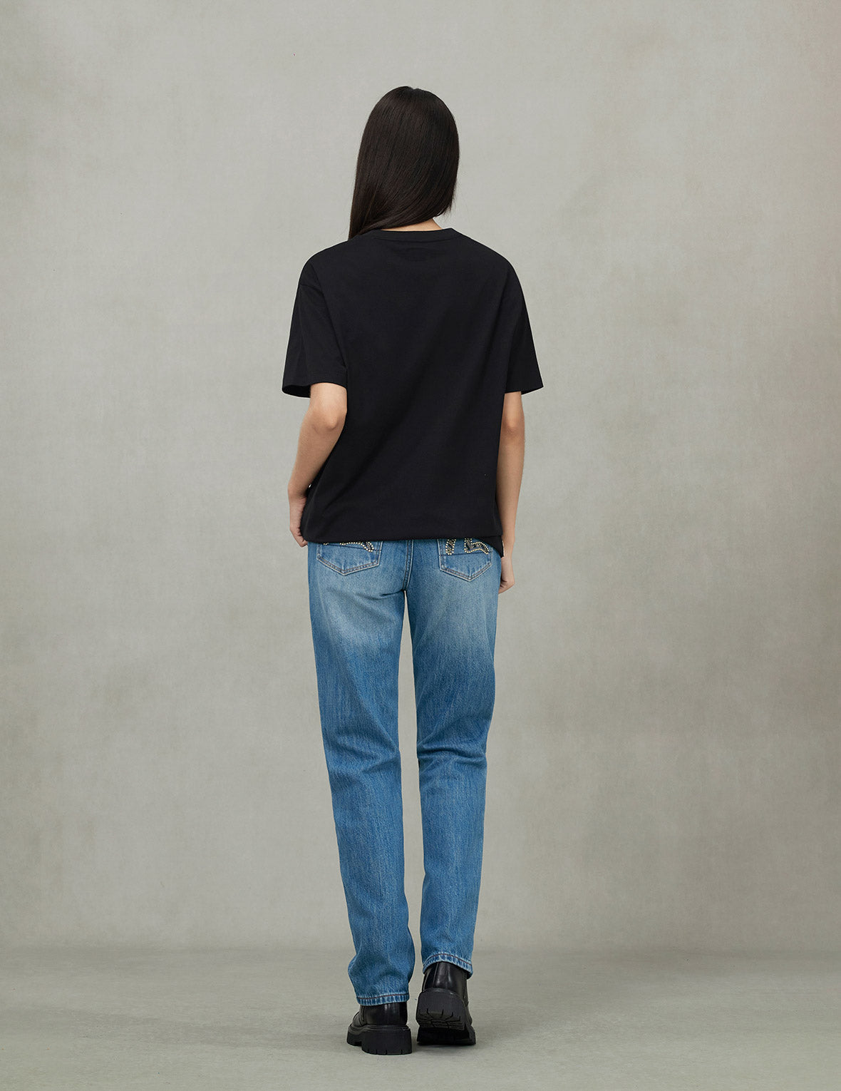 Seagull Foil Print Boyfriend T-shirt