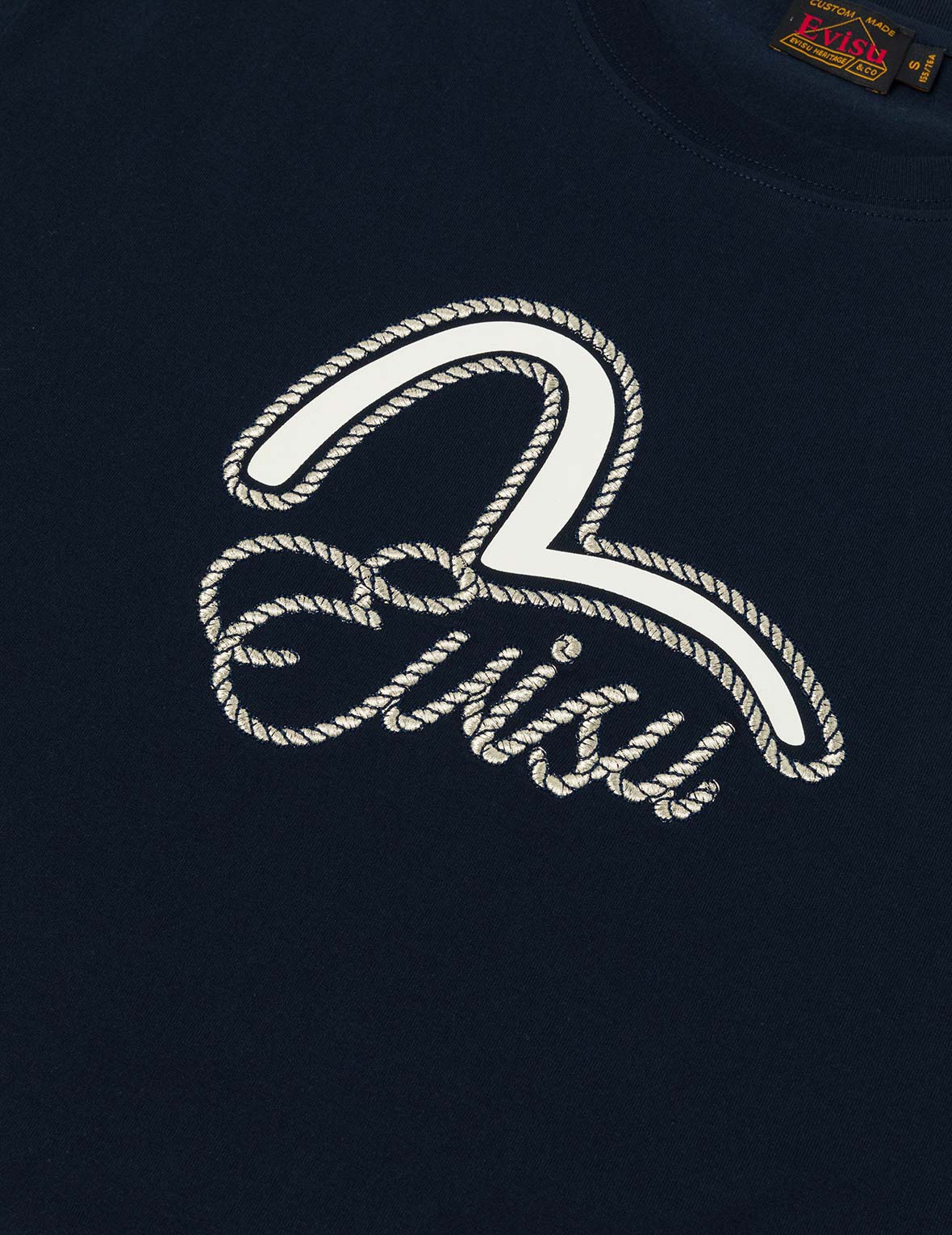 Seagull Print and Twisted Rope Logo Embroidery Boyfriend T-Shirt