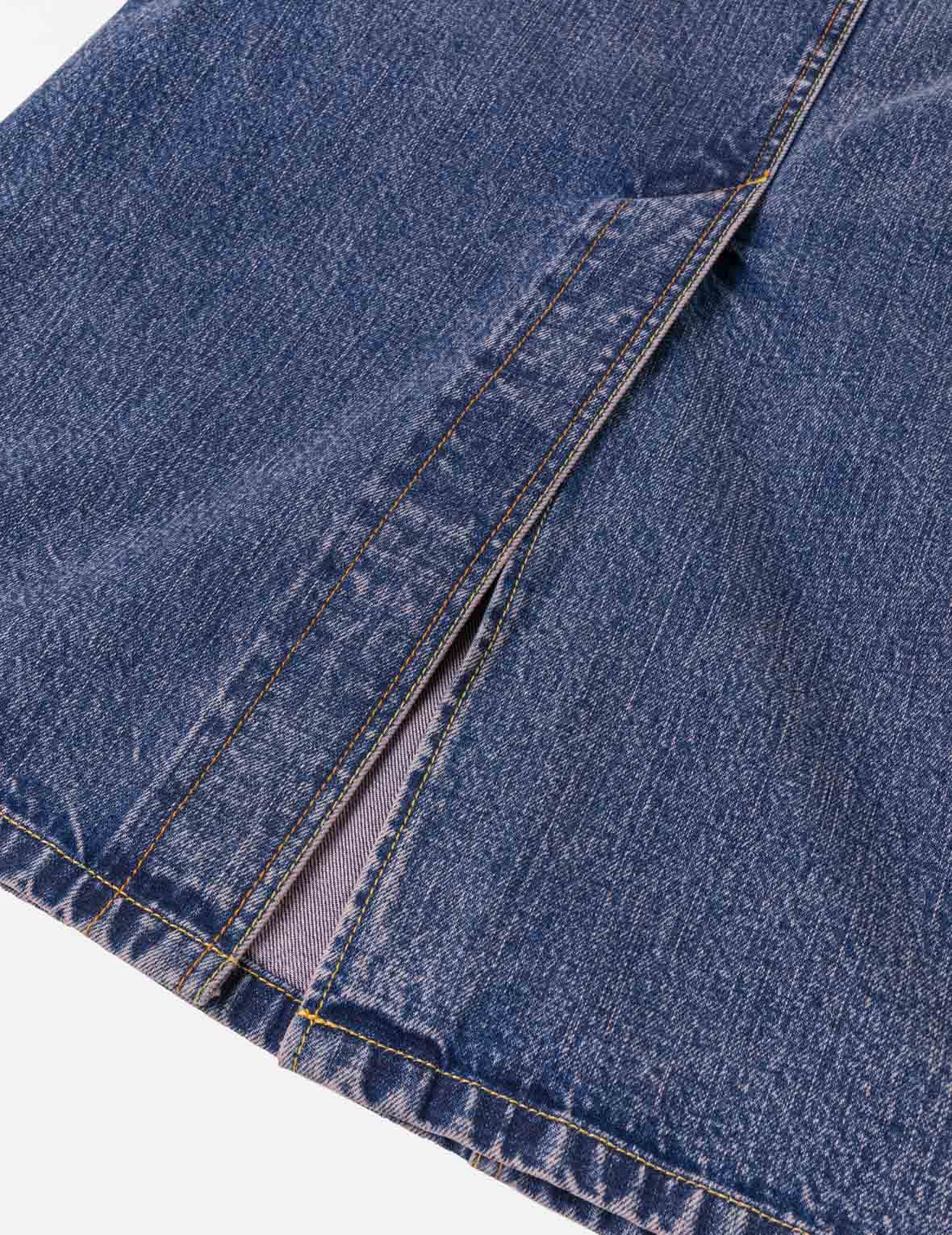 Studded Denim Cargo Skirt