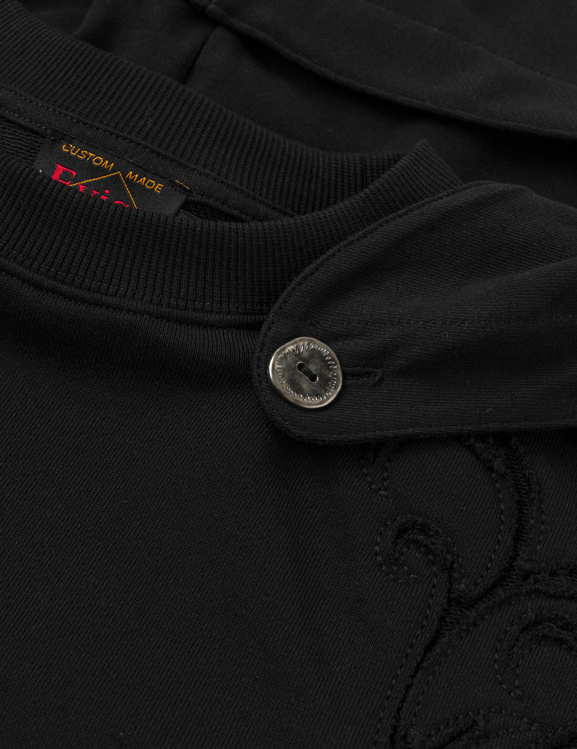 Reversed Fabric Patched Sweatshirt