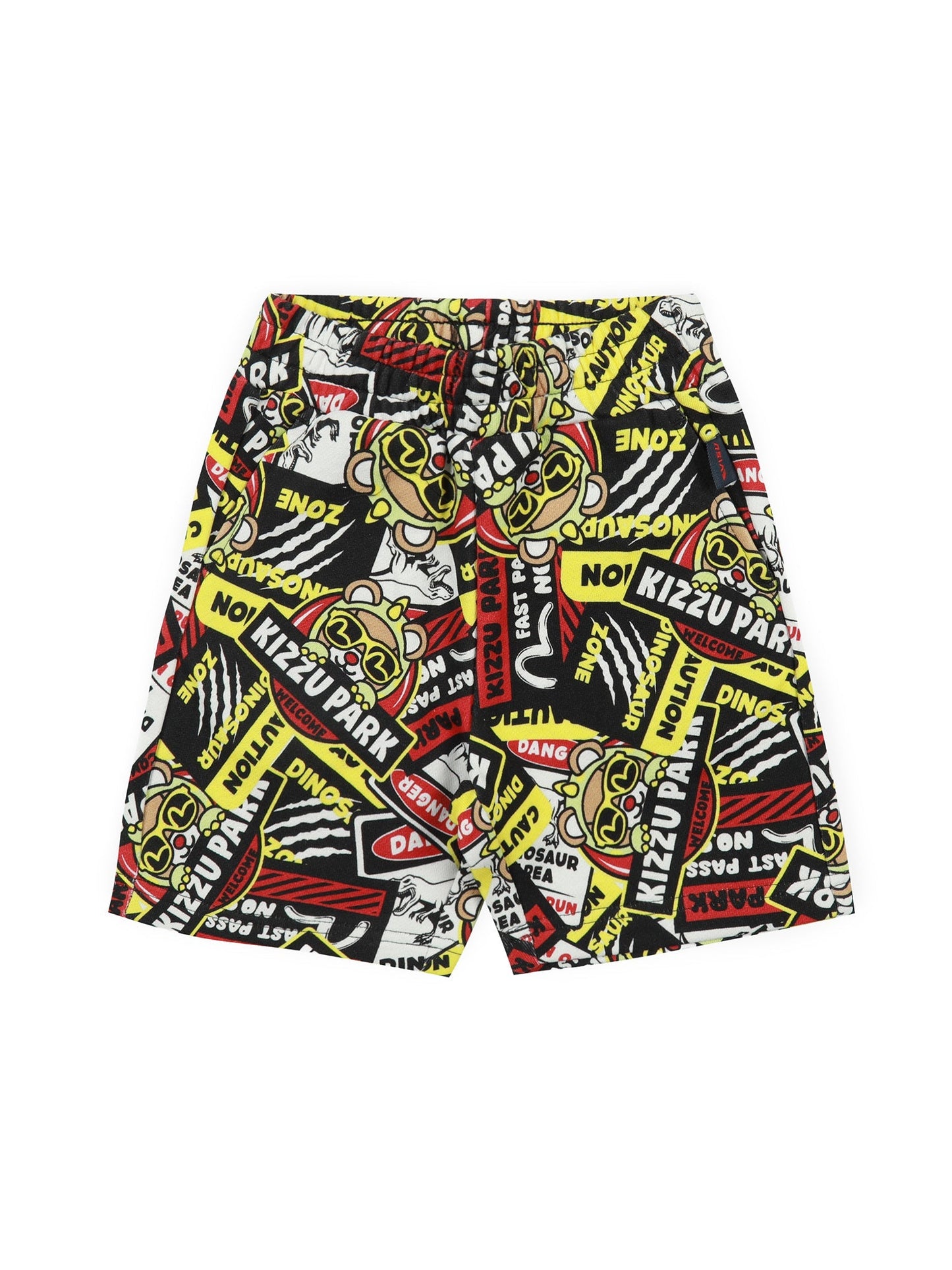 Allover Dinosaur Park Sign Print Regular Fit Sweatshorts