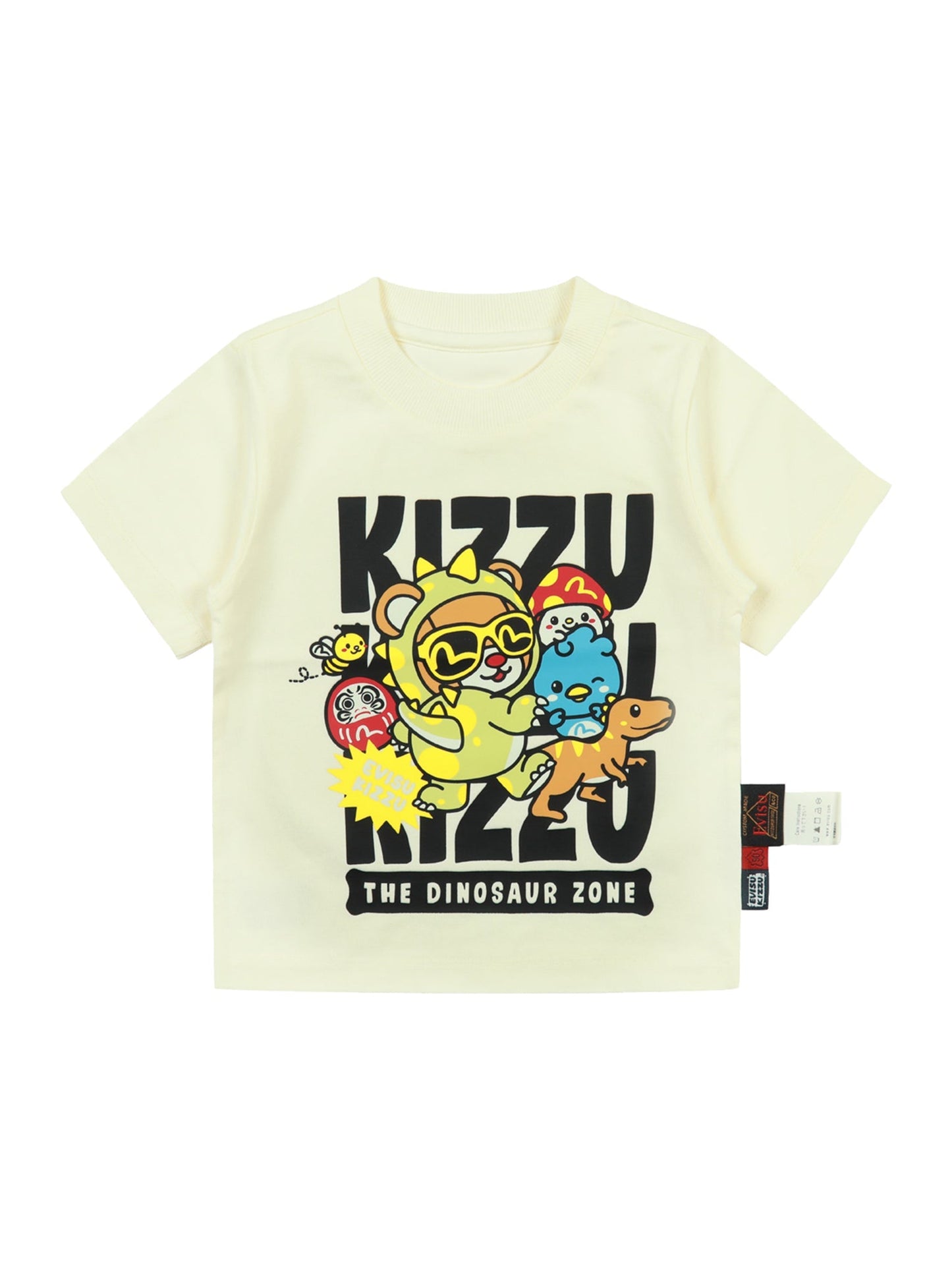 KIZZU Crews and Dinosaur Graphic Print Regular Fit T-Shirt