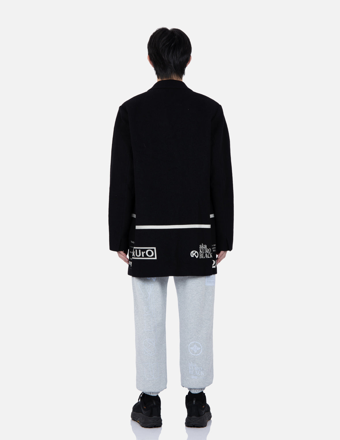 Multi Graphic Print Oversized Coat