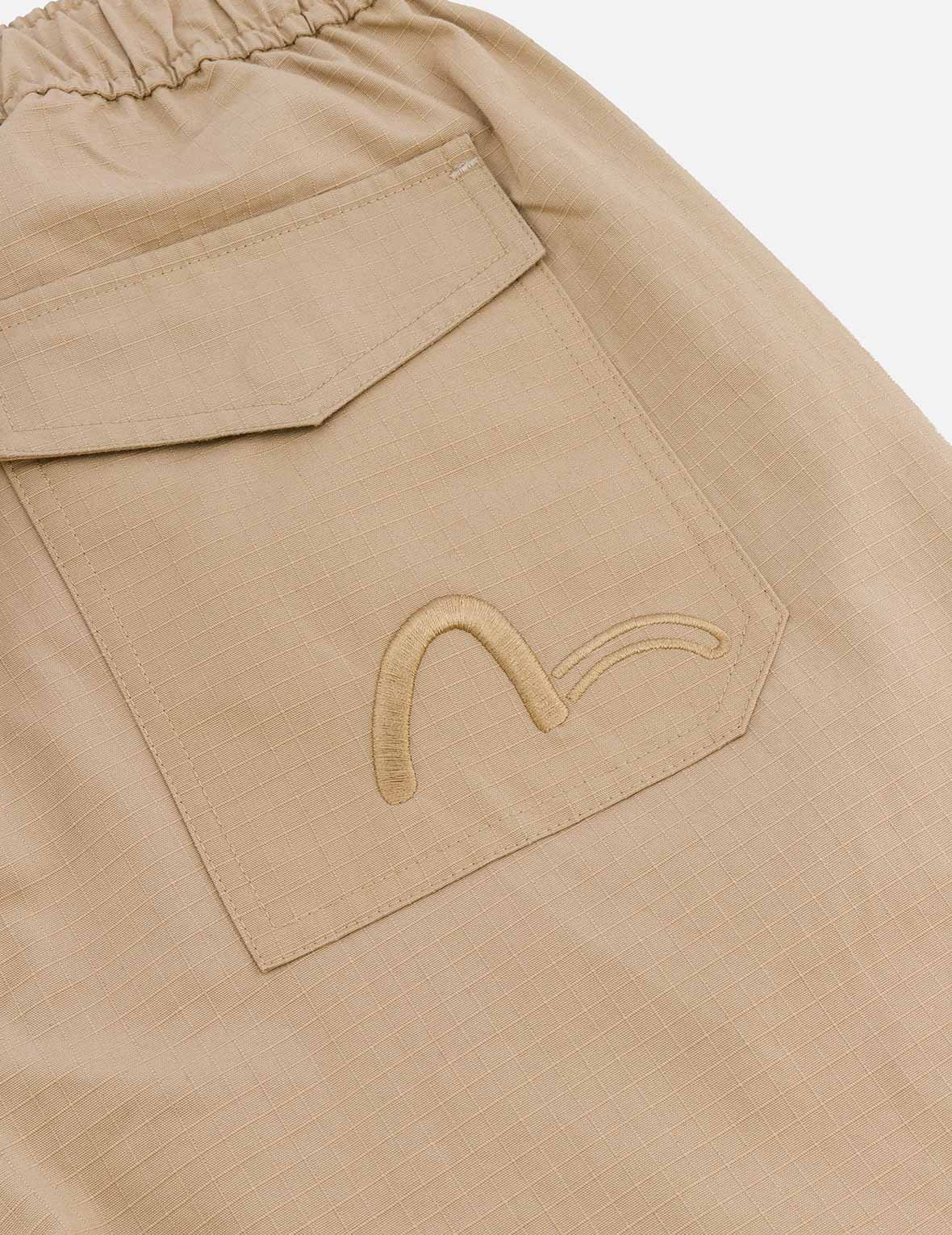 Seagull Embroidery and Logo Print Loose Fit Joggers