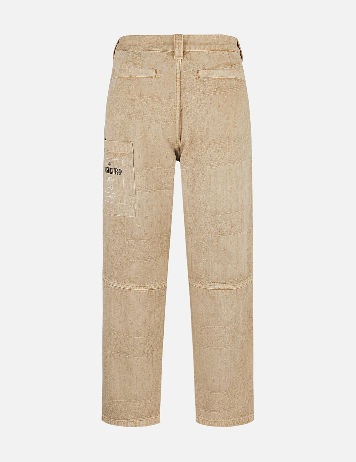 Garment Dyed Paisley Jacquard and Multi-Pocket Relax Fit Pants