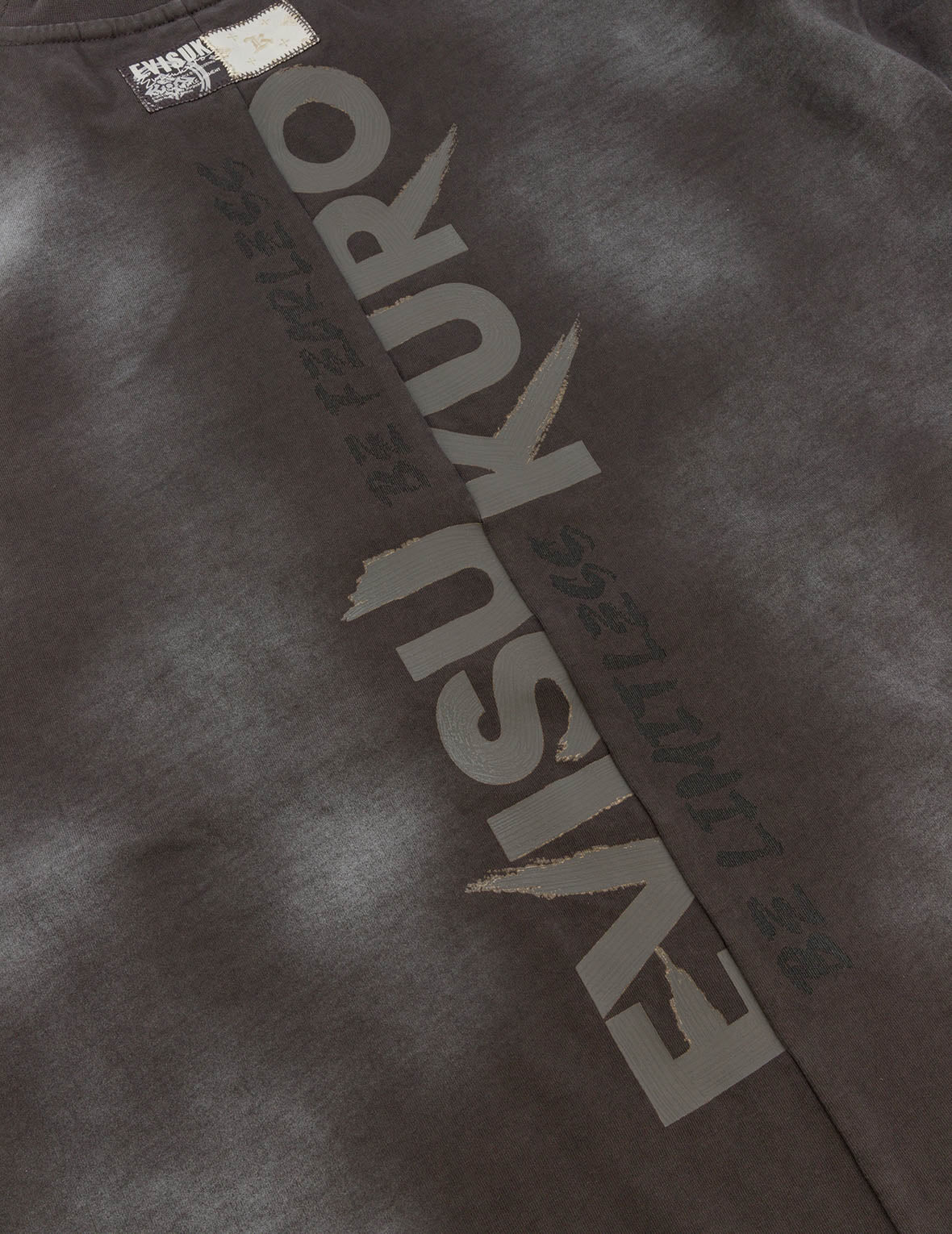 Garment Dyed Calligraphy Logo Print Oversized T-shirt
