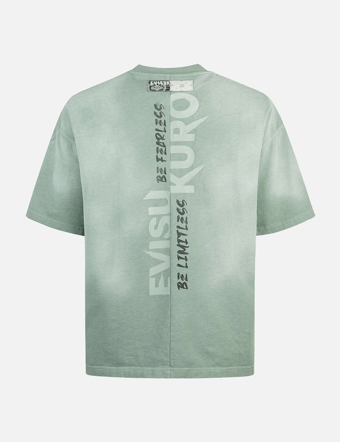Garment Dyed Calligraphy Logo Print Oversized T-shirt