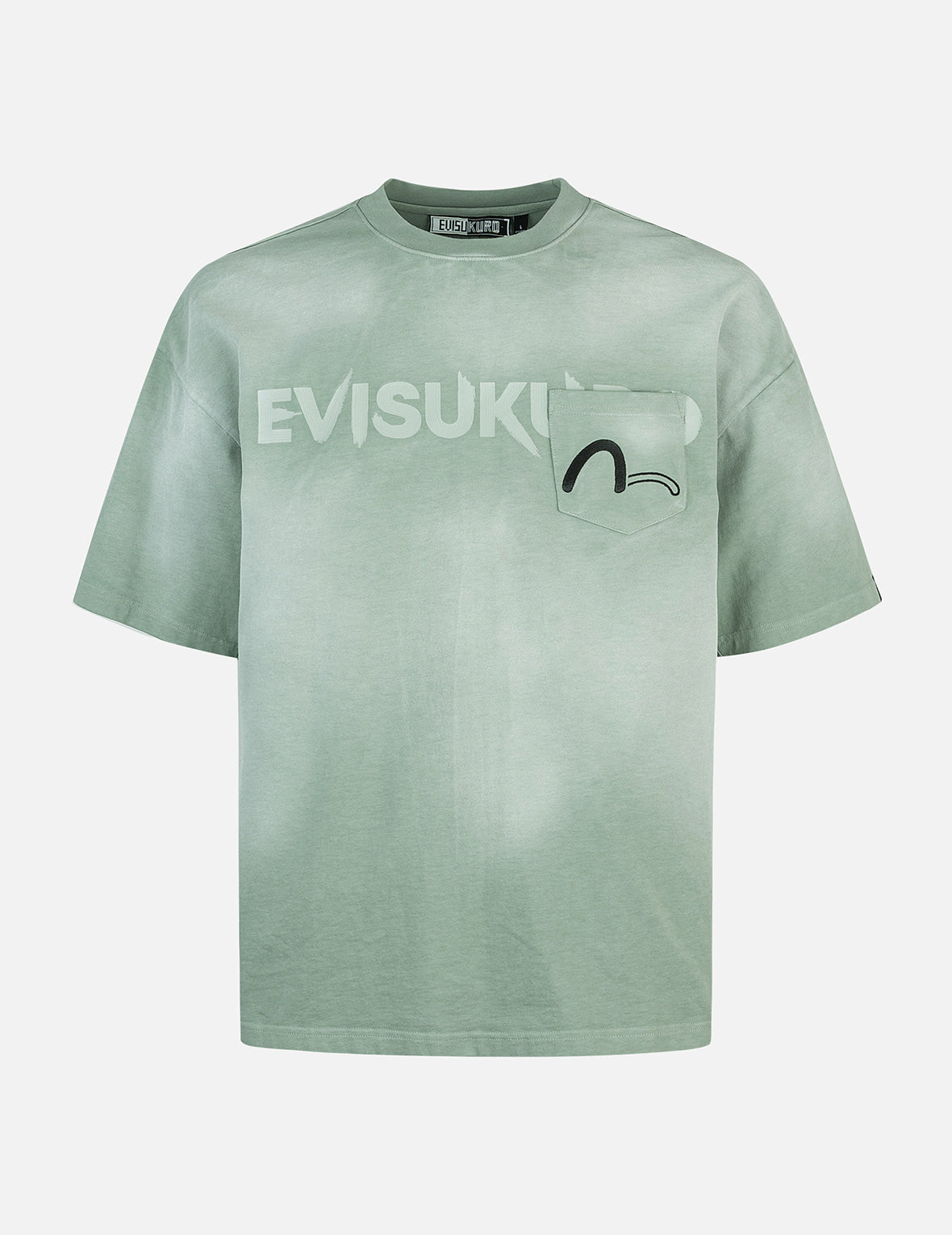 Garment Dyed Calligraphy Logo Print Oversized T-shirt