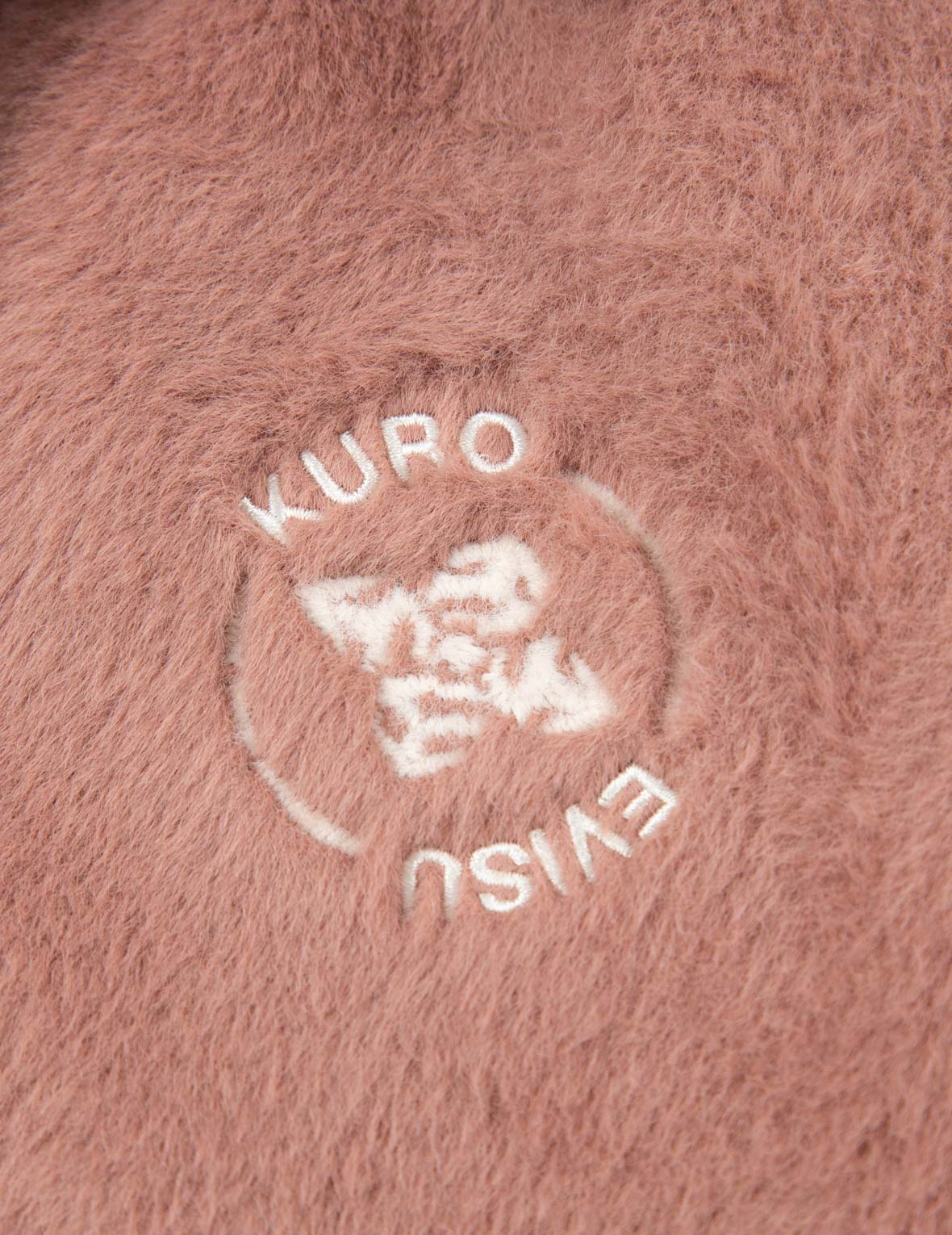 Graffiti Logo Embroidery Faux Fur Padded Shirt Jacket
