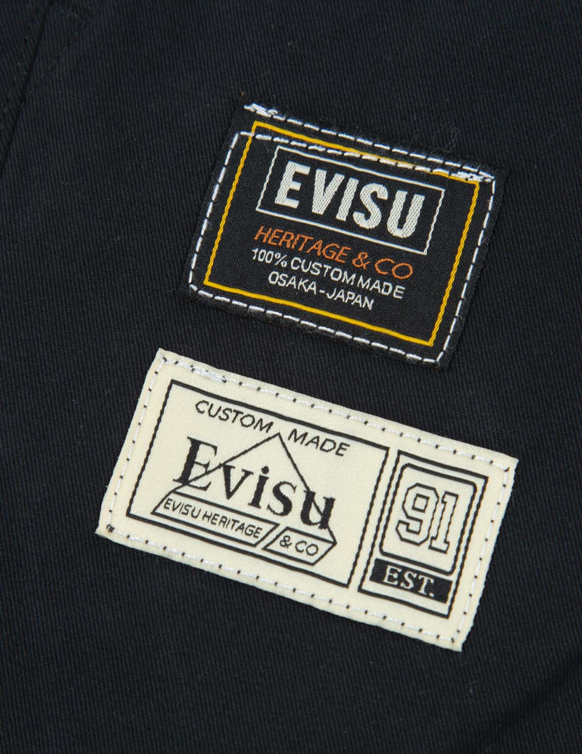 Kamon Embroidery Wide Leg Joggers