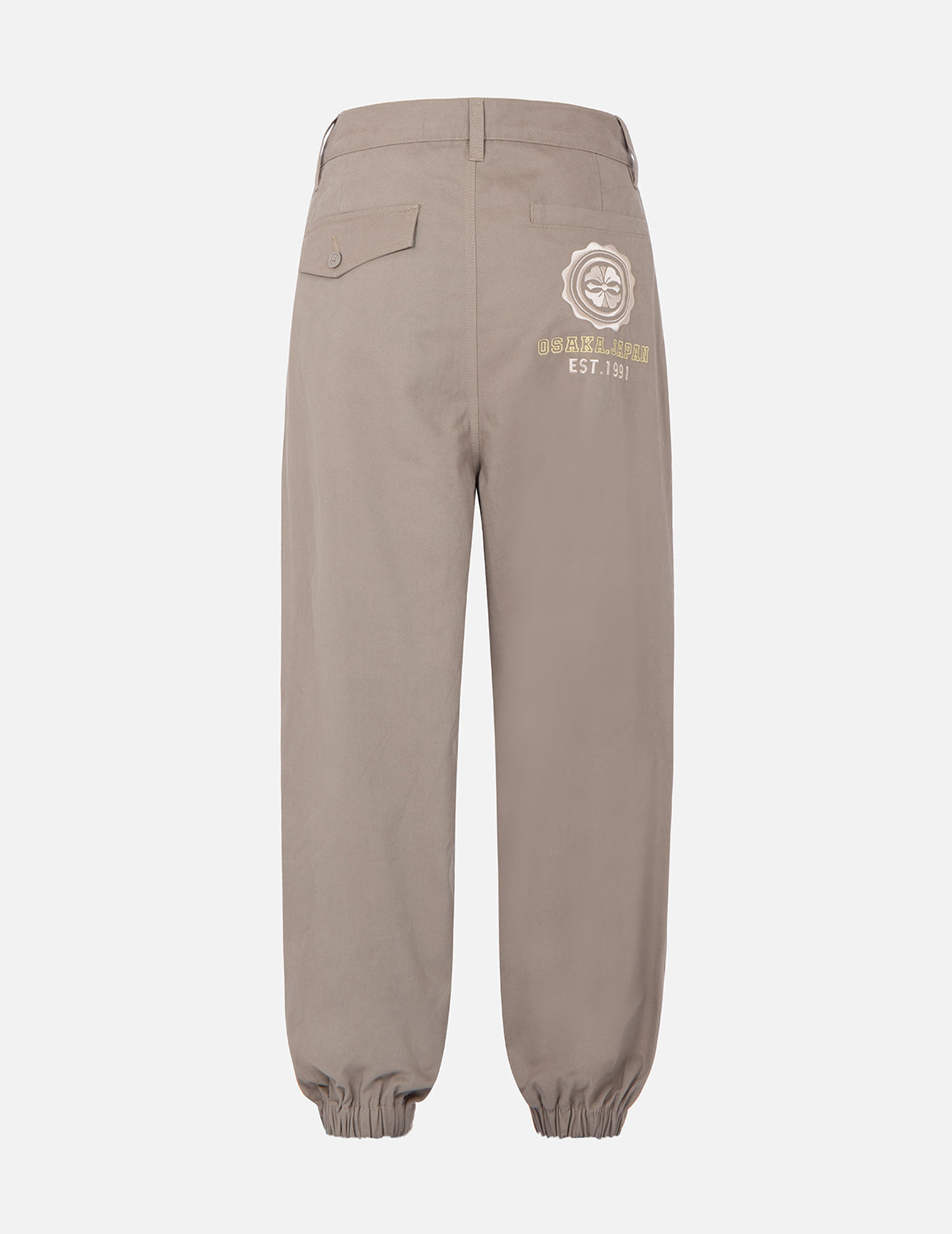 Kamon Embroidery Wide Leg Joggers