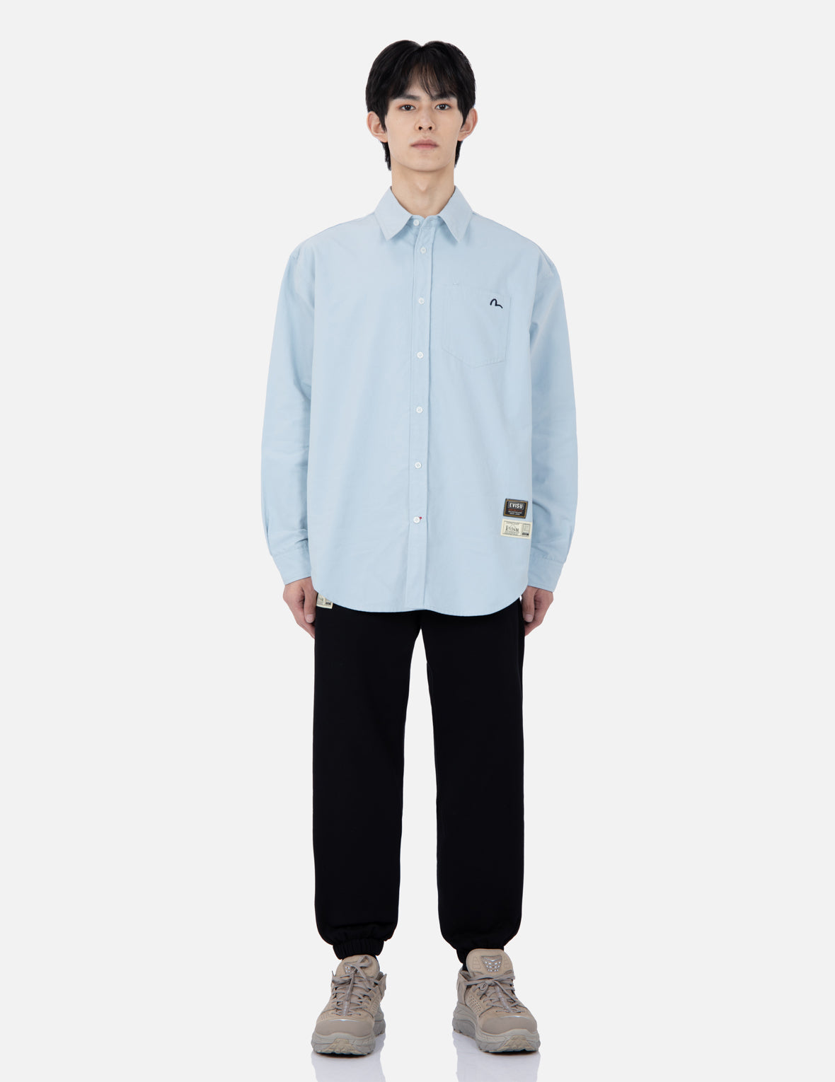Retro Logo Print Oversized Shirt