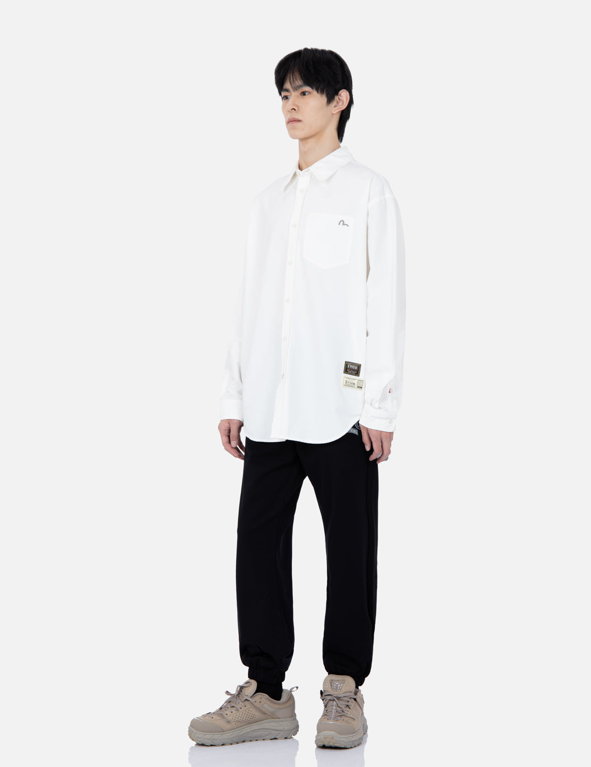 Retro Logo Print Oversized Shirt