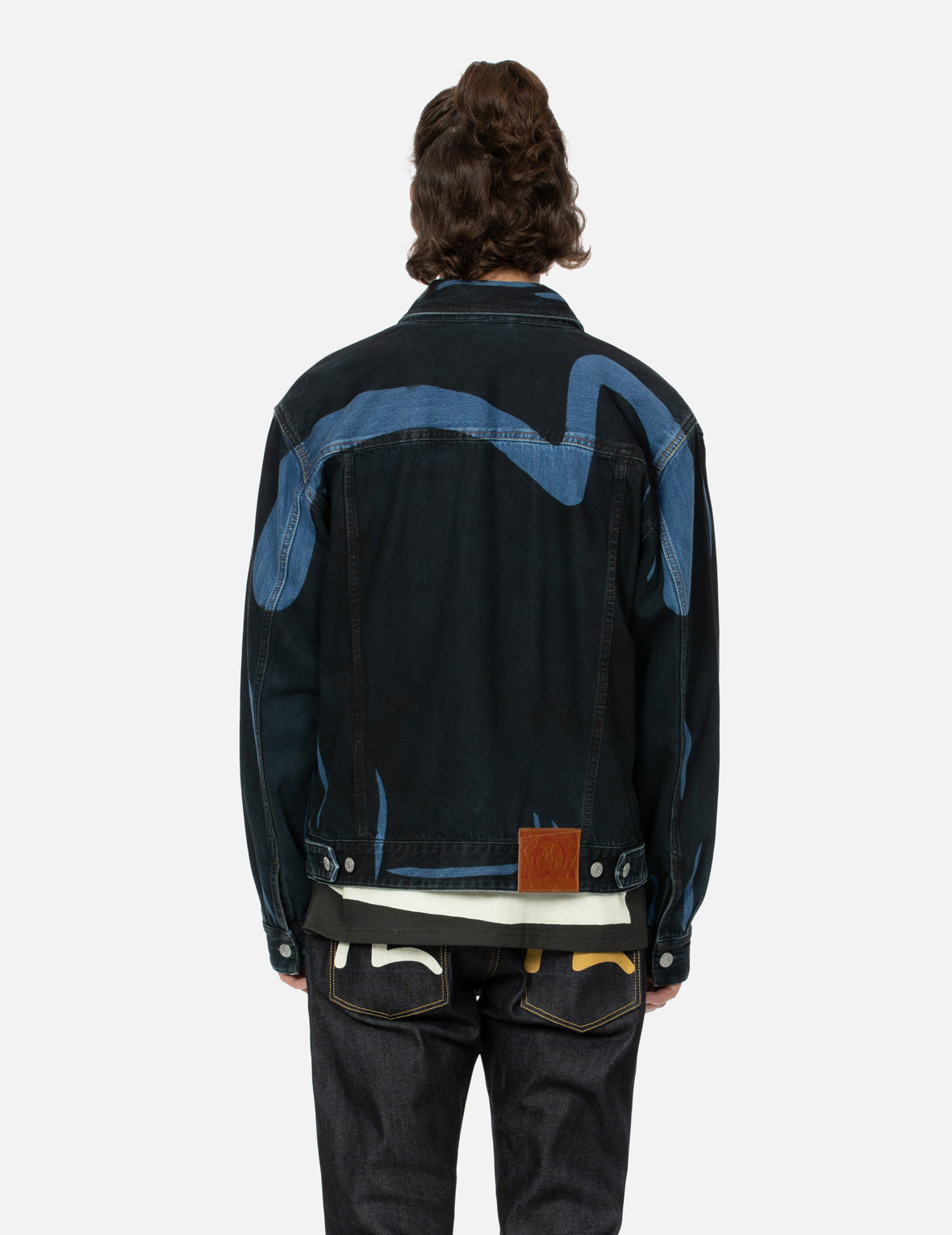 Overdye Logo and Seagull Relax Fit Denim Jacket