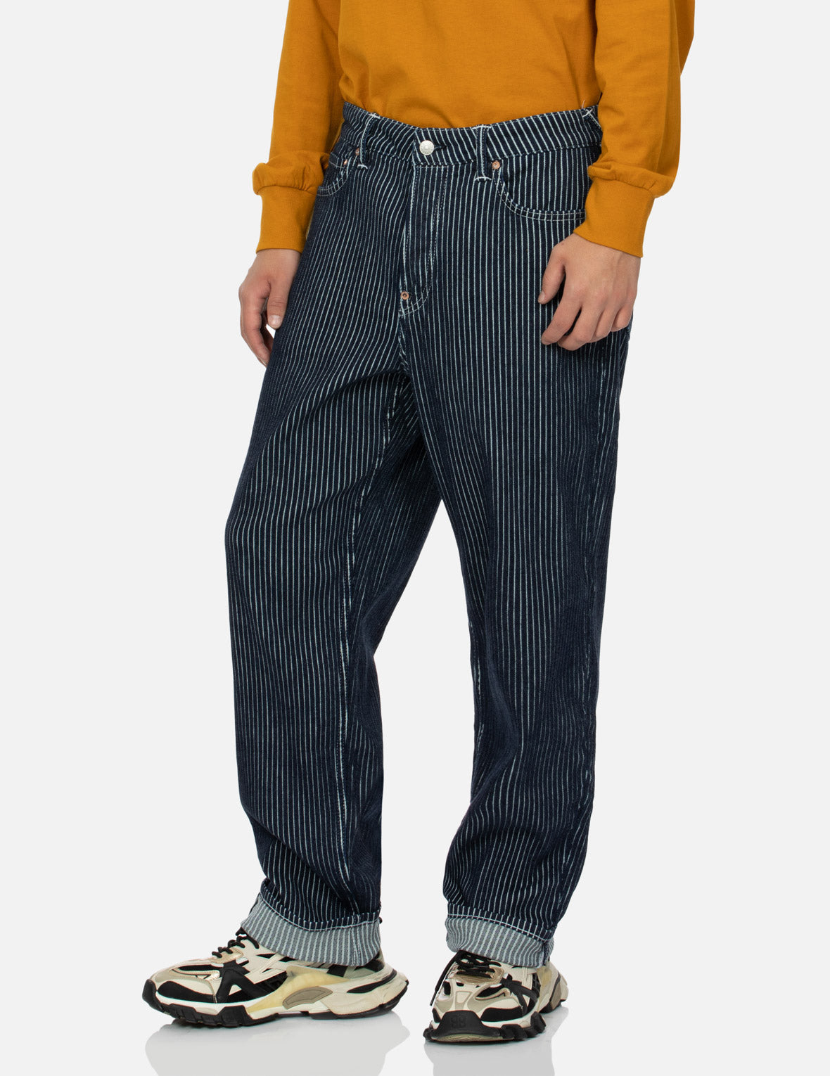 Seagull and Logo Embroideries Relax Fit Jeans