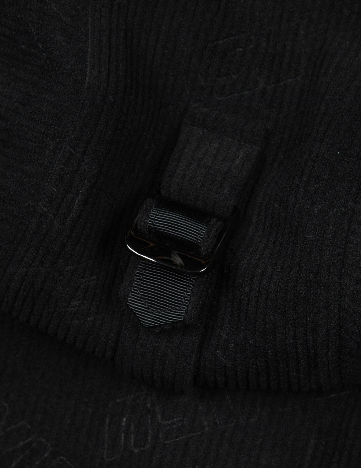 Allover Deboss Logo and Seagull Embroidery Loose Fit Hooded Corduroy Jacket