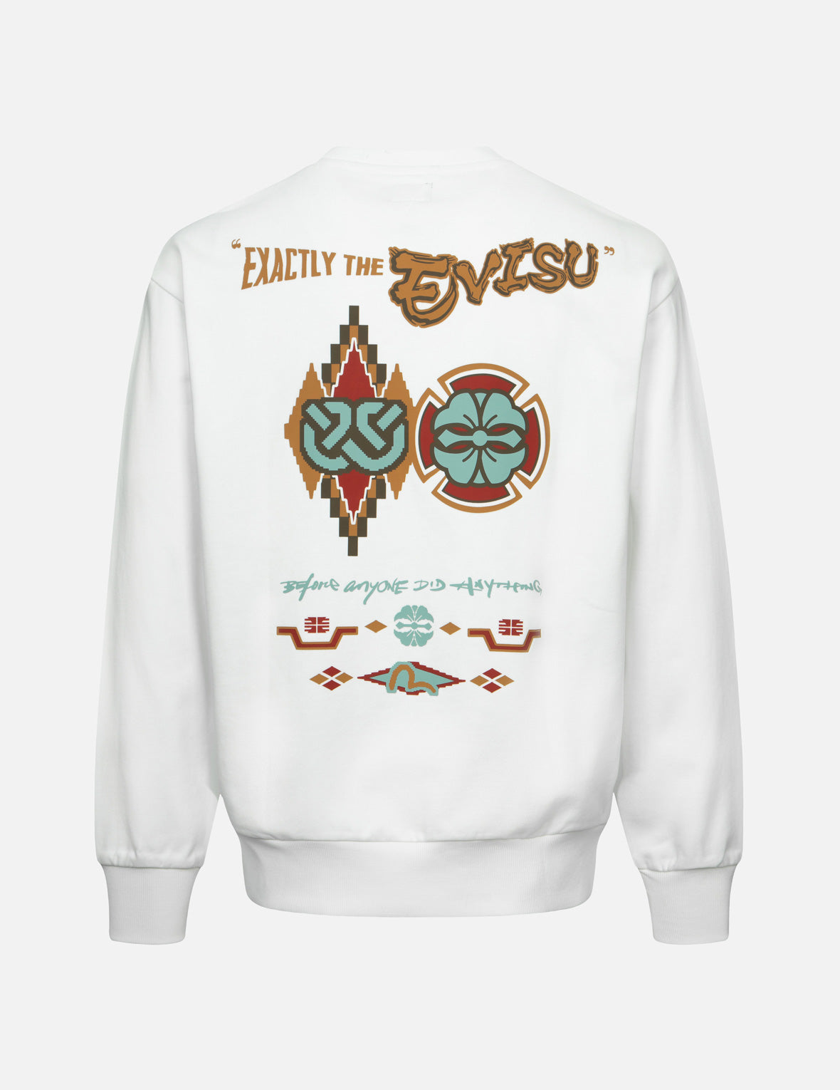 Wheel of Wisdom and Kamon Print Relax Fit Sweatshirt