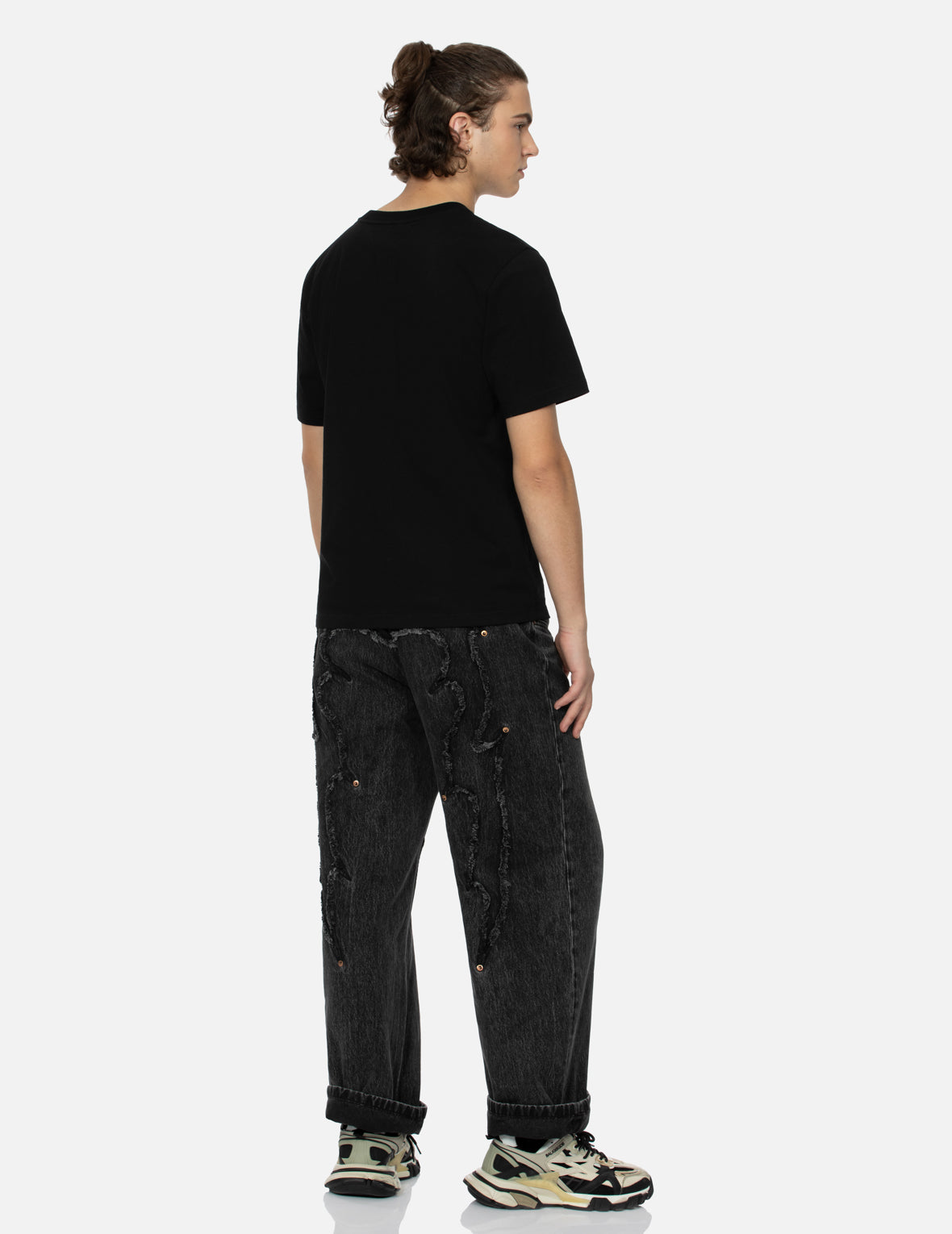 Tanuki and Daruma Print Regular Fit T-Shirt