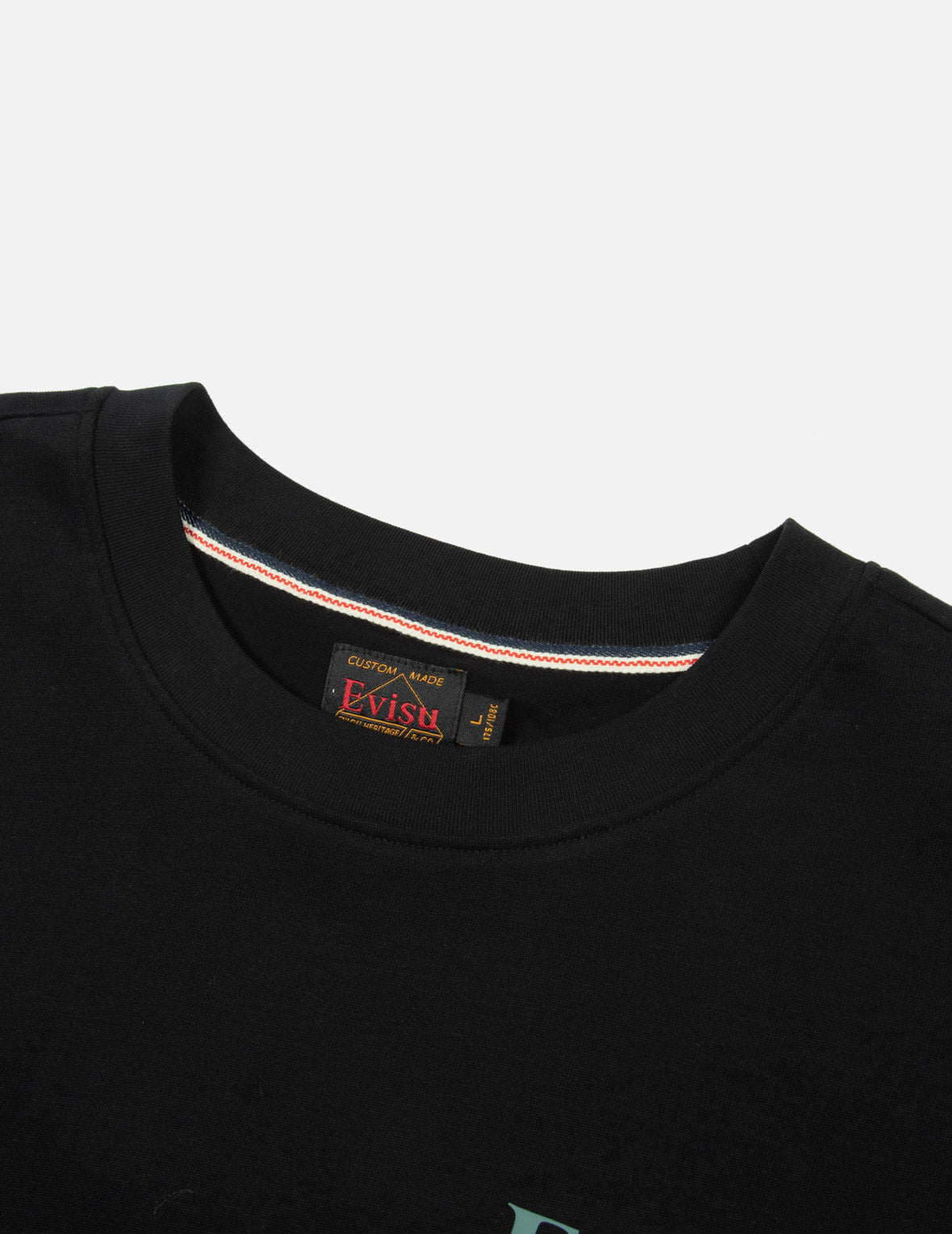 Pocket-shaped Daruma Daicock Print Relax Fit T-shirt