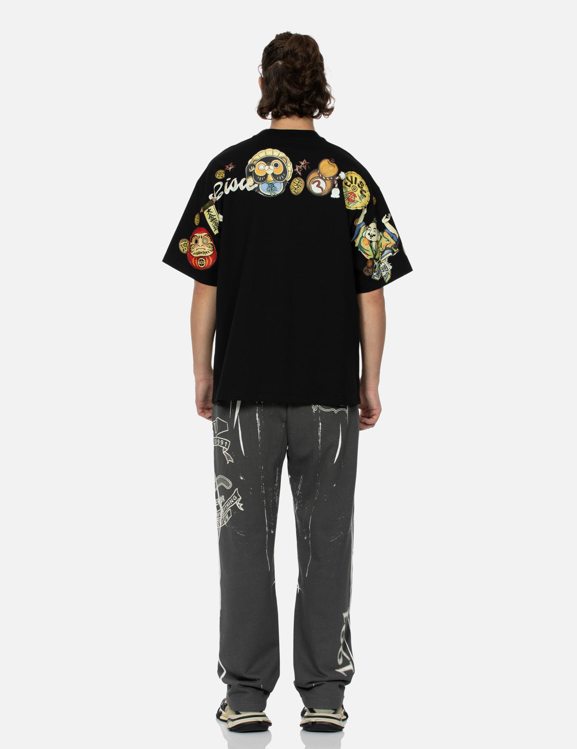 Tanuki Daicock Print Loose Fit T-Shirt