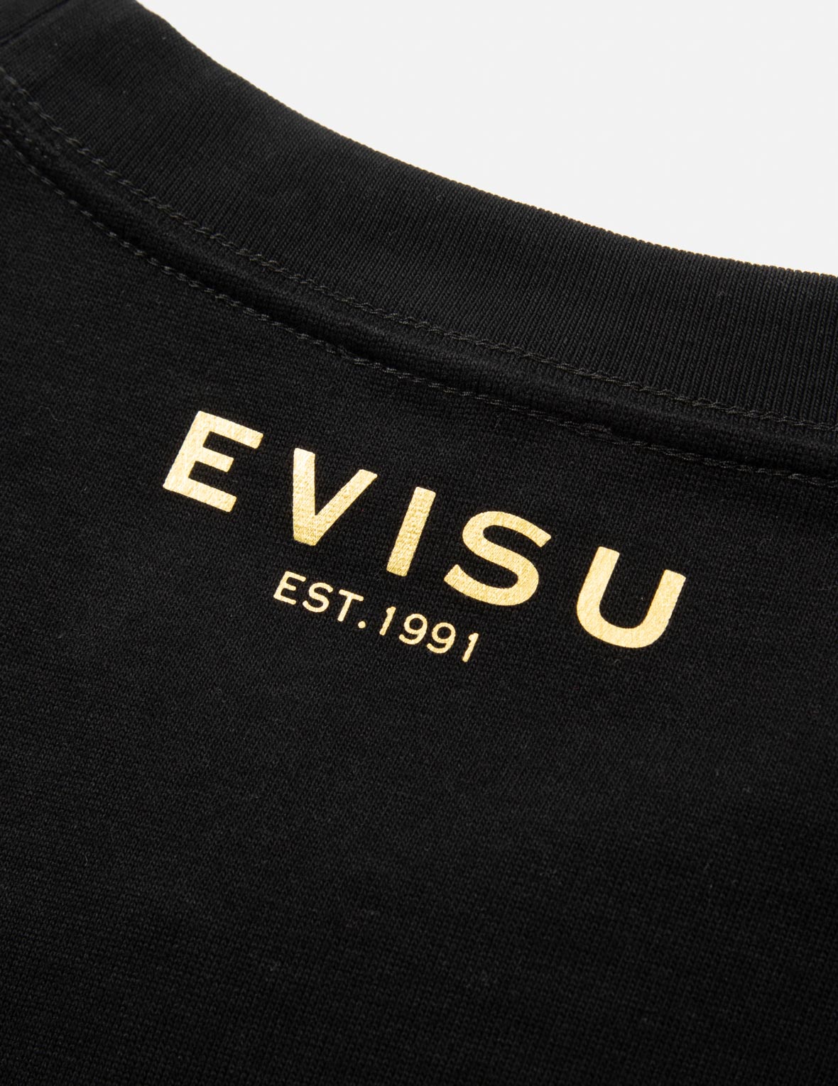 Kamon and Logo Foil Print Regular Fit T-shirt