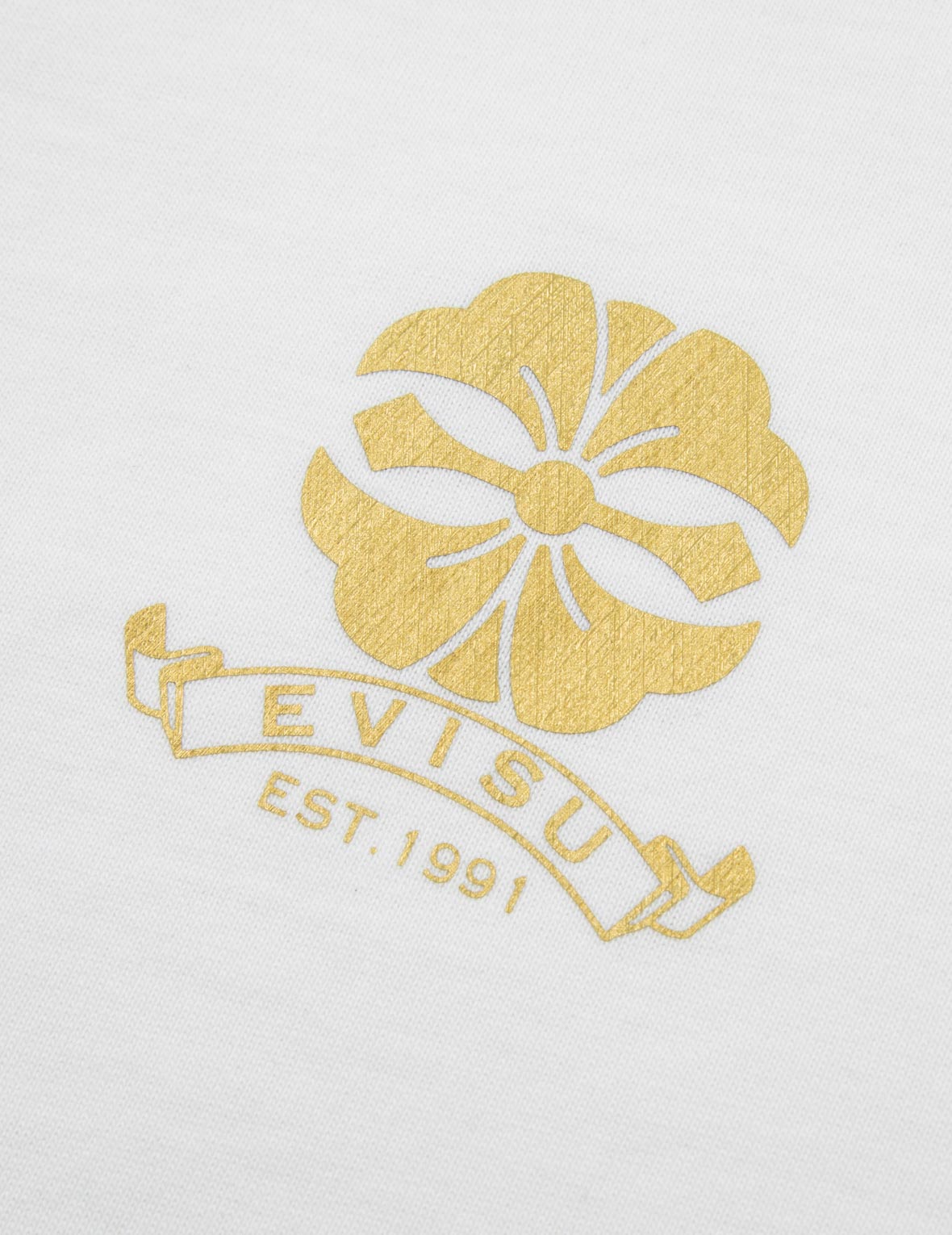 Kamon and Logo Foil Print Regular Fit T-shirt