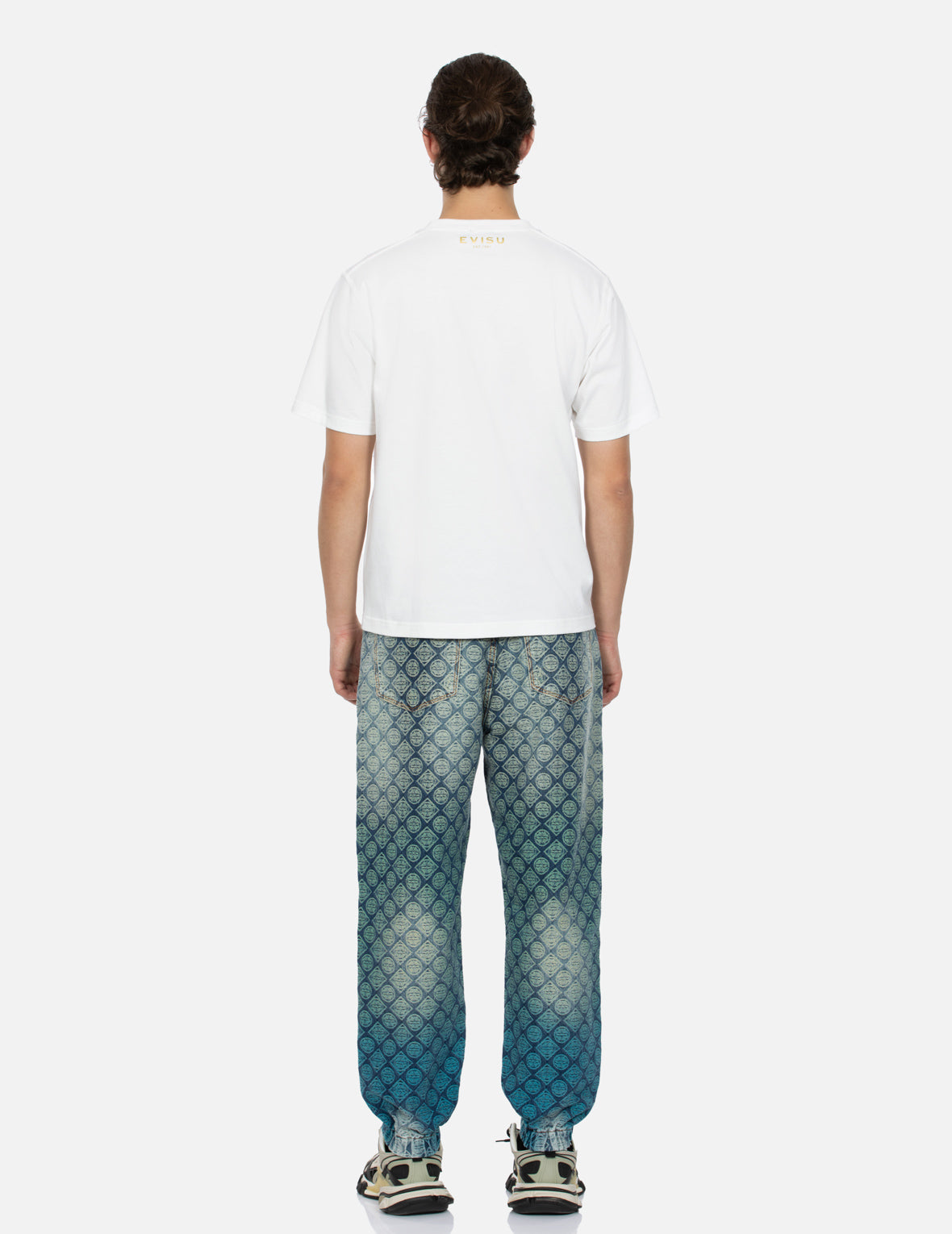 Kamon and Logo Foil Print Regular Fit T-shirt