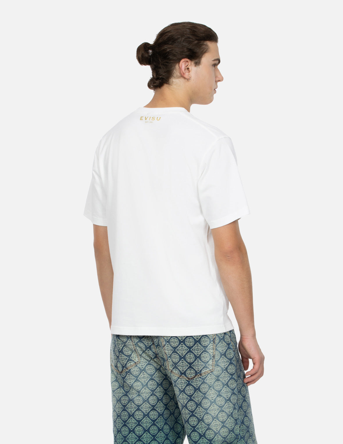 Kamon and Logo Foil Print Regular Fit T-shirt