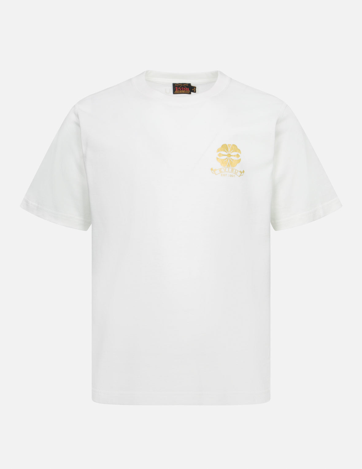 Kamon and Logo Foil Print Regular Fit T-shirt