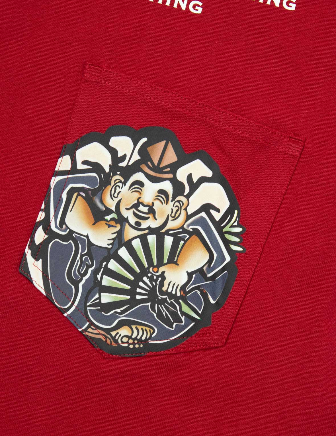 Multi-print and Multi-pocket Relax Fit T-Shirt