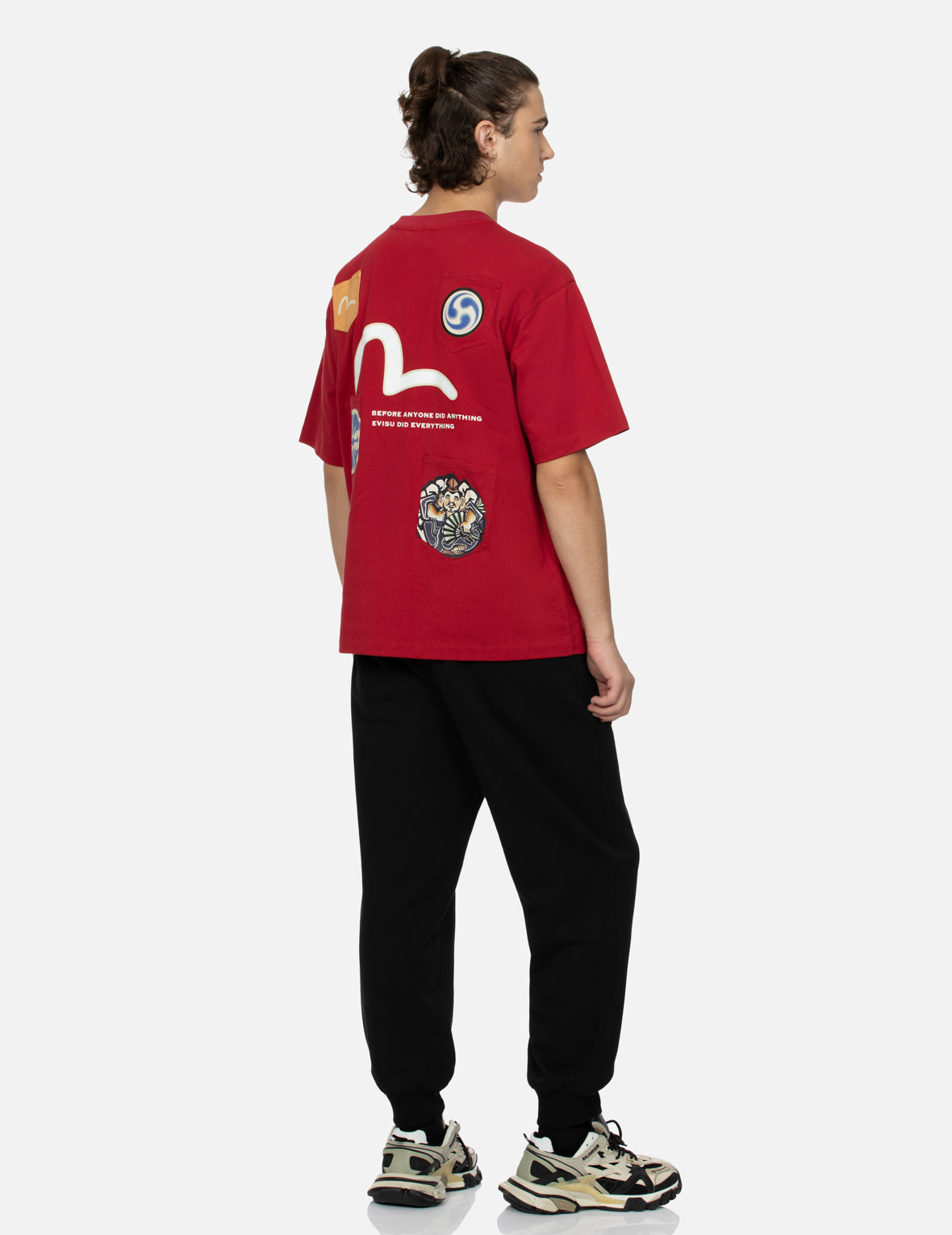 Multi-print and Multi-pocket Relax Fit T-Shirt