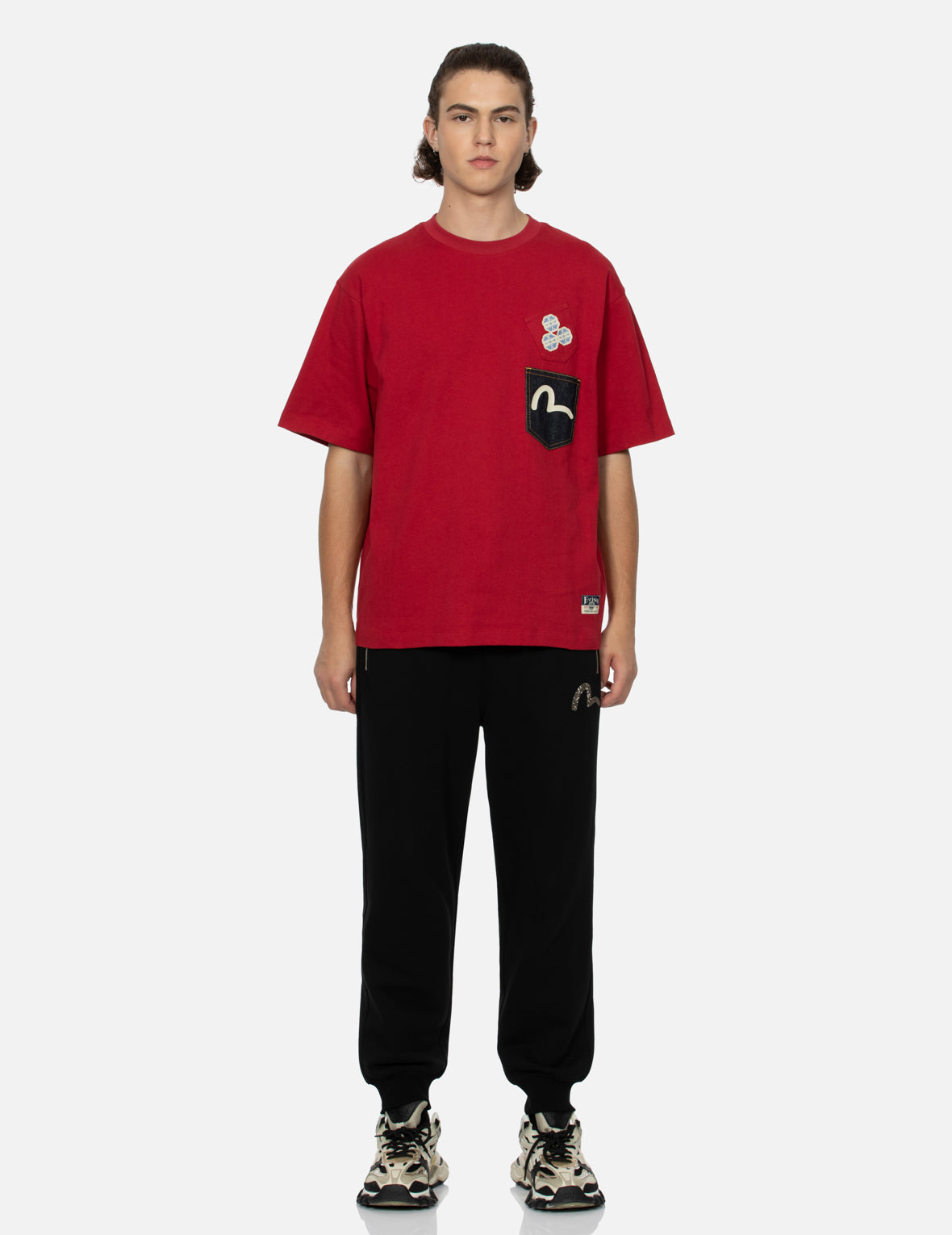 Multi-print and Multi-pocket Relax Fit T-Shirt