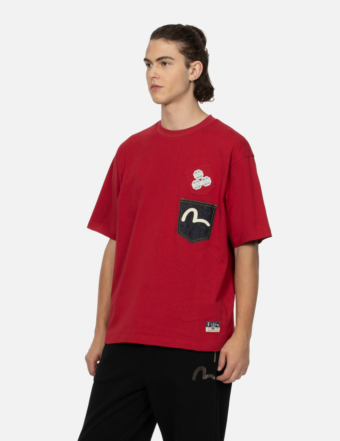 Multi-print and Multi-pocket Relax Fit T-Shirt