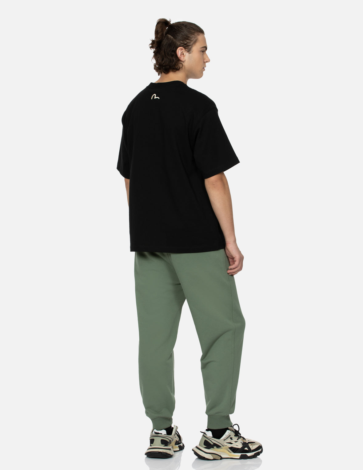 Seagull-print Denim Pocket Relax Fit T-Shirt