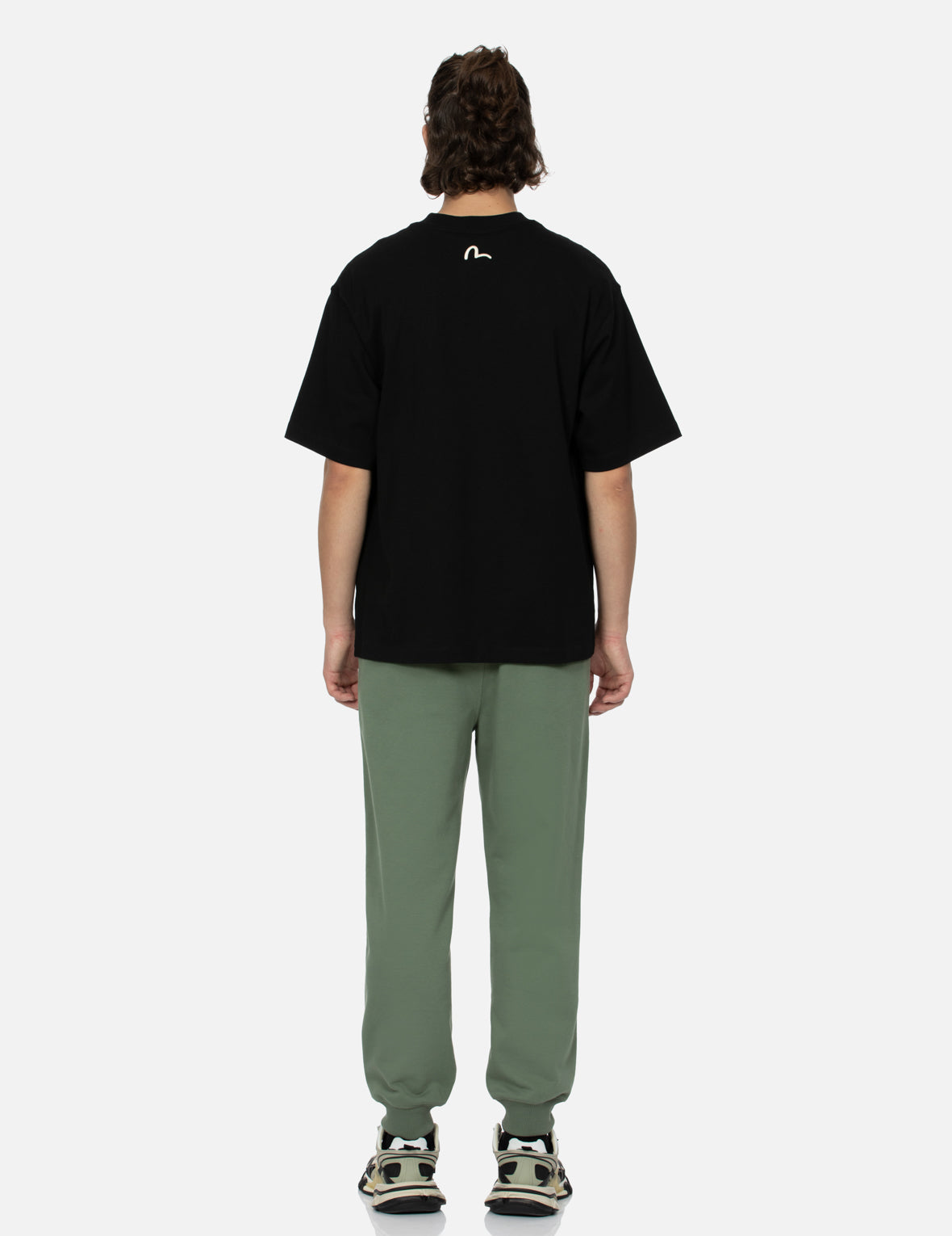 Seagull-print Denim Pocket Relax Fit T-Shirt