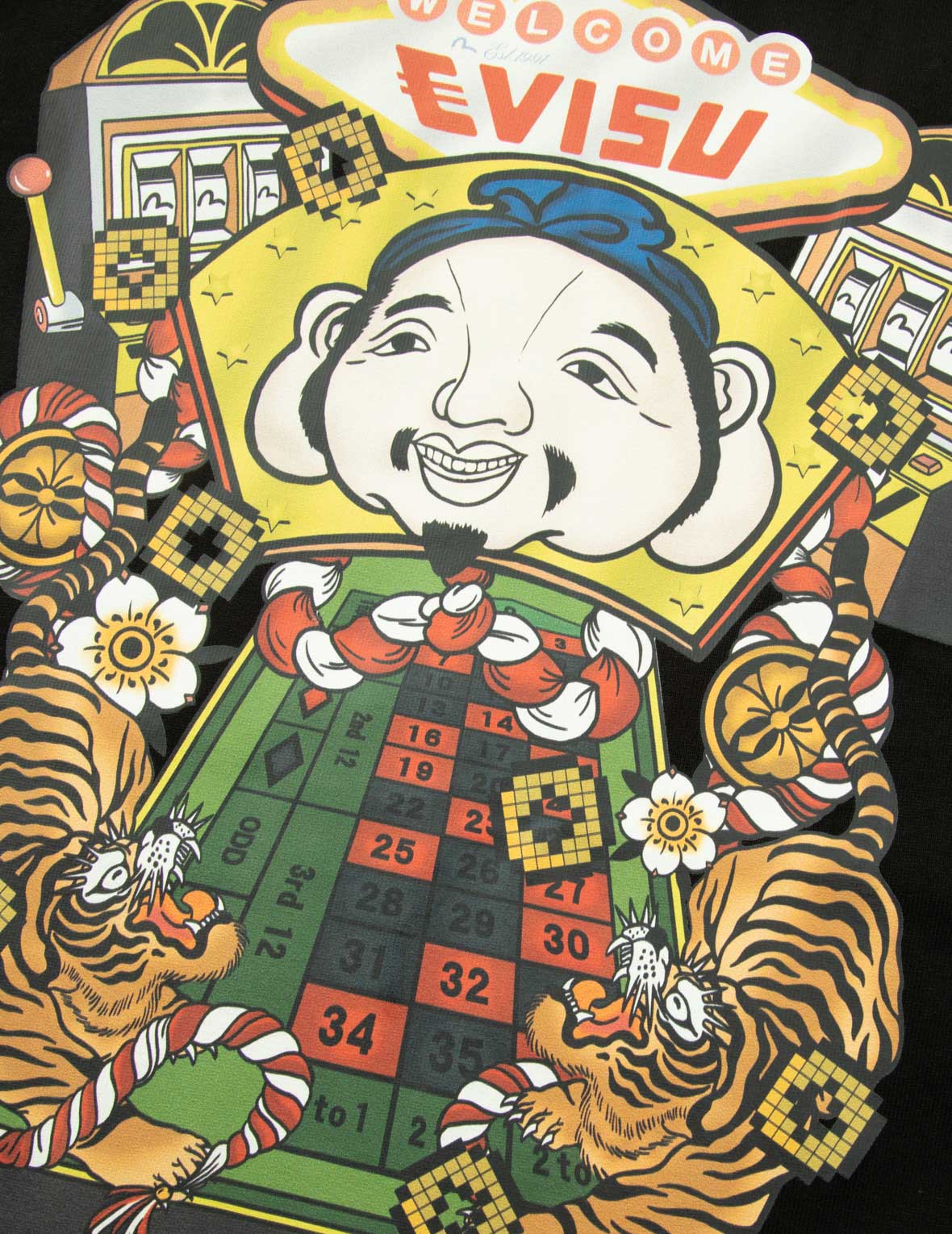 Lucky Slot Machine Print Loose Fit T-shirt