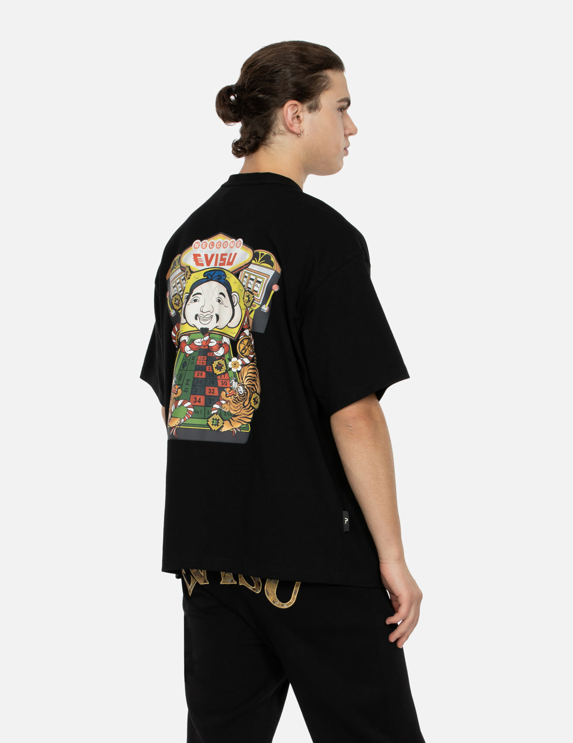 Lucky Slot Machine Print Loose Fit T-shirt