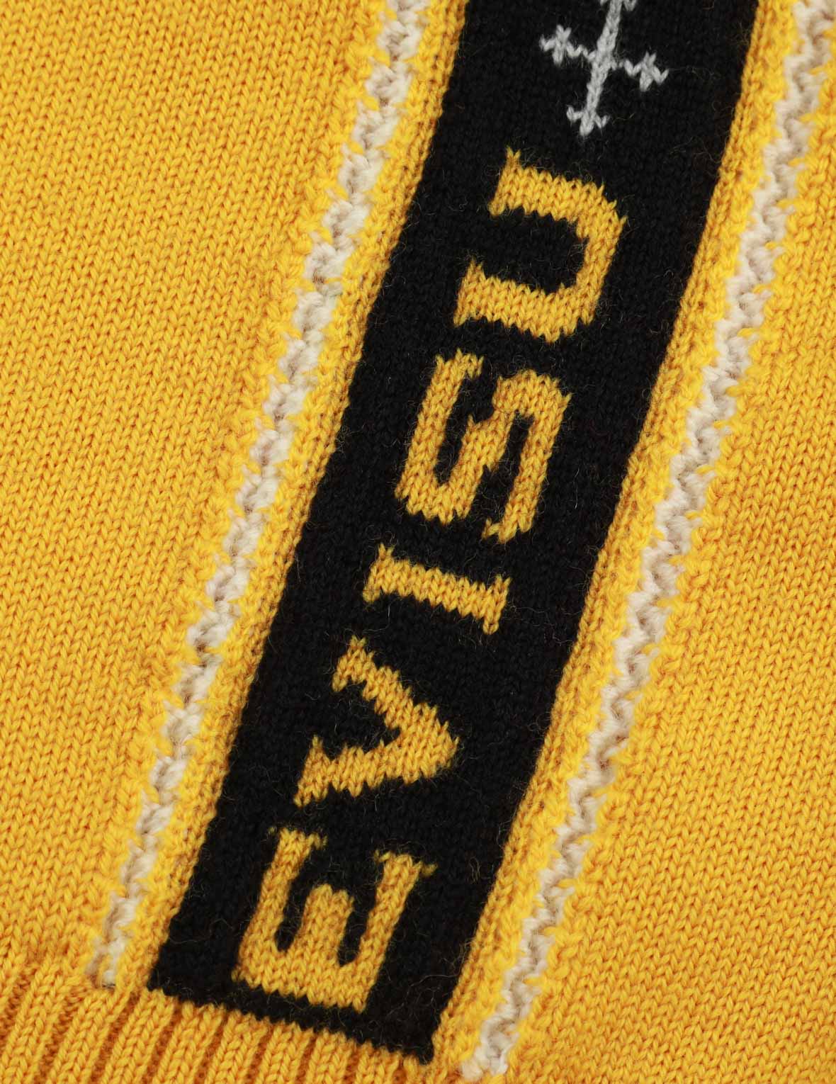 Logo-pattern Stripe Knitted Cardigan