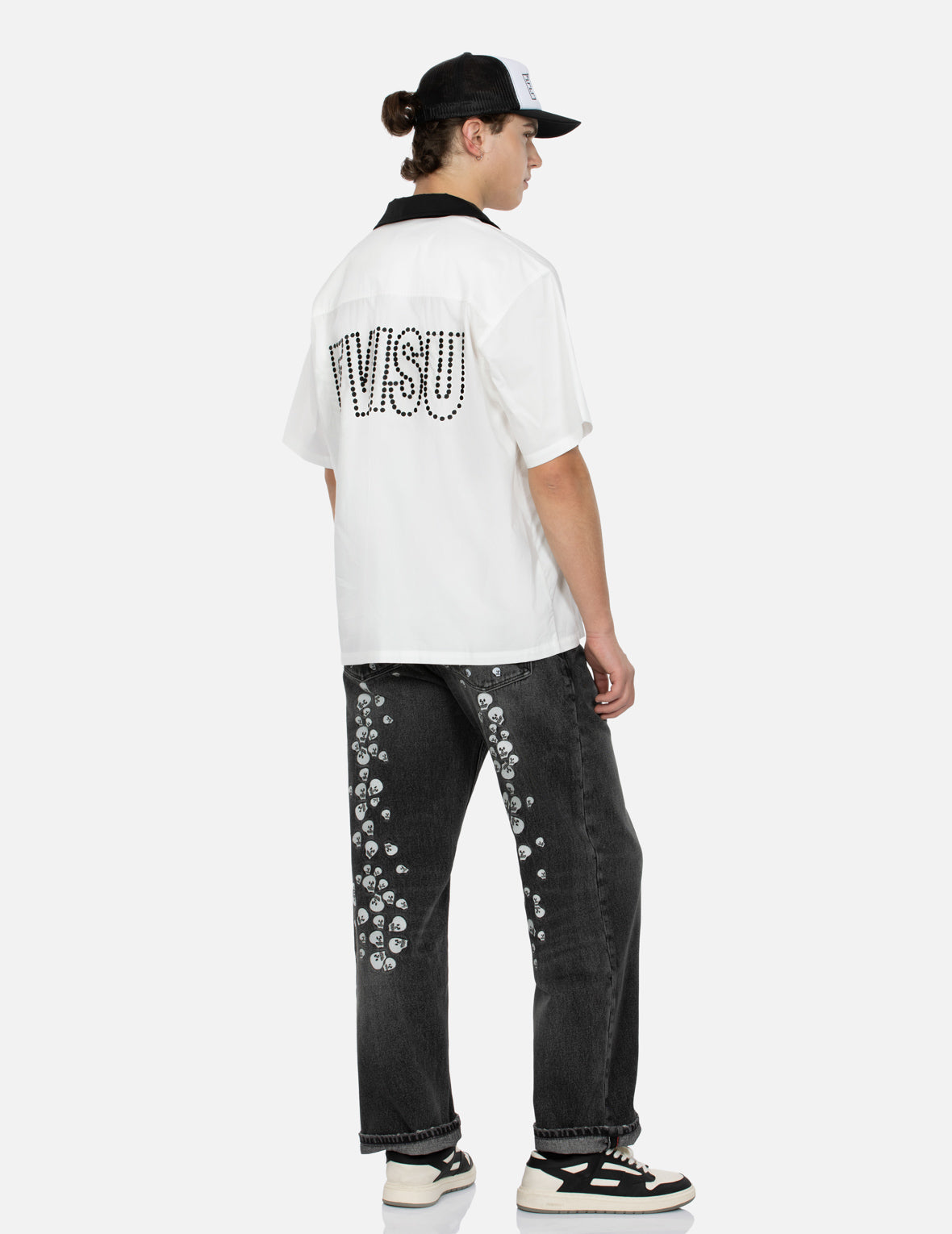 Chain-Stitched Embroidery Logo Boxy Tencel Shirt