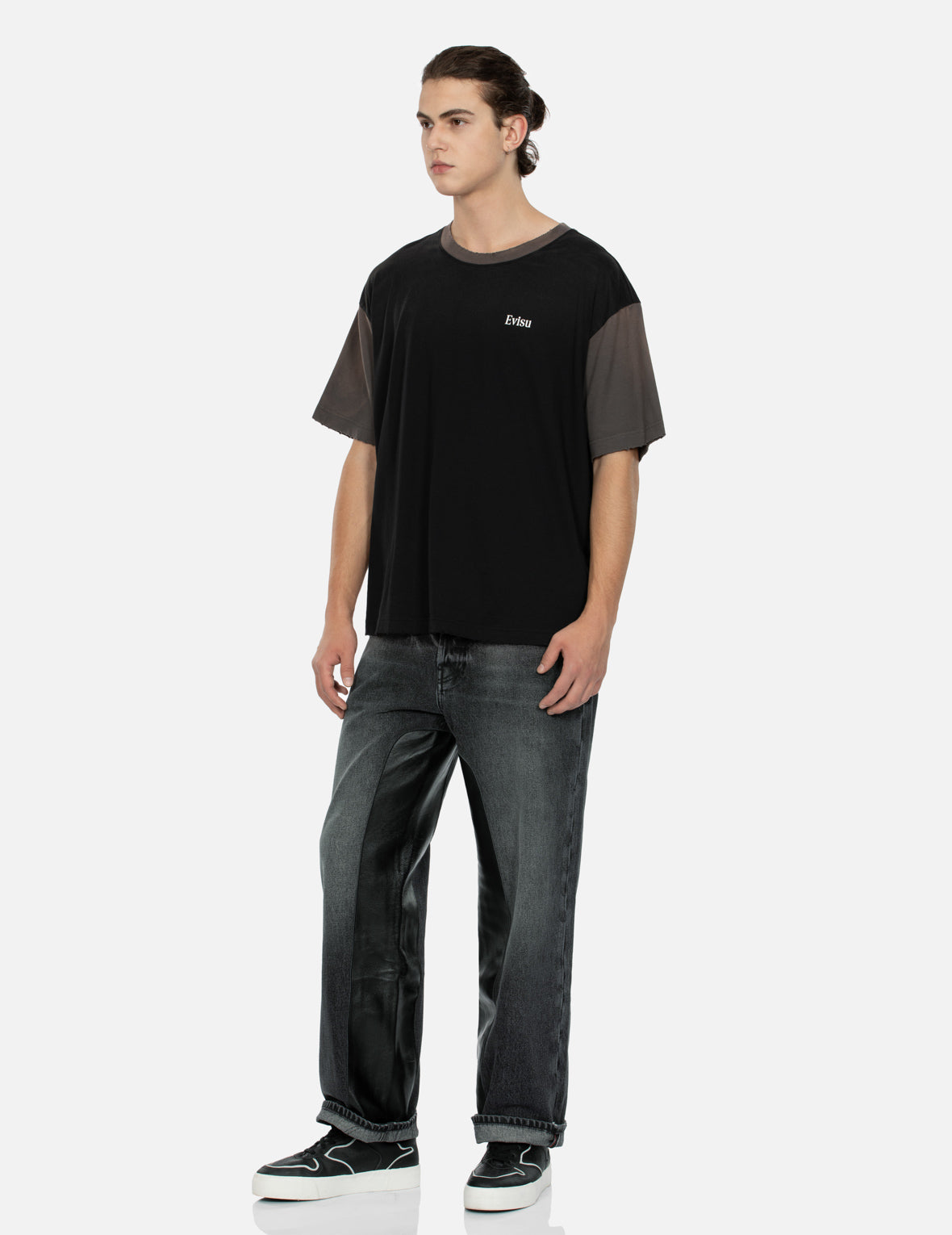 Seagull and Logo Print Boxy T-shirt