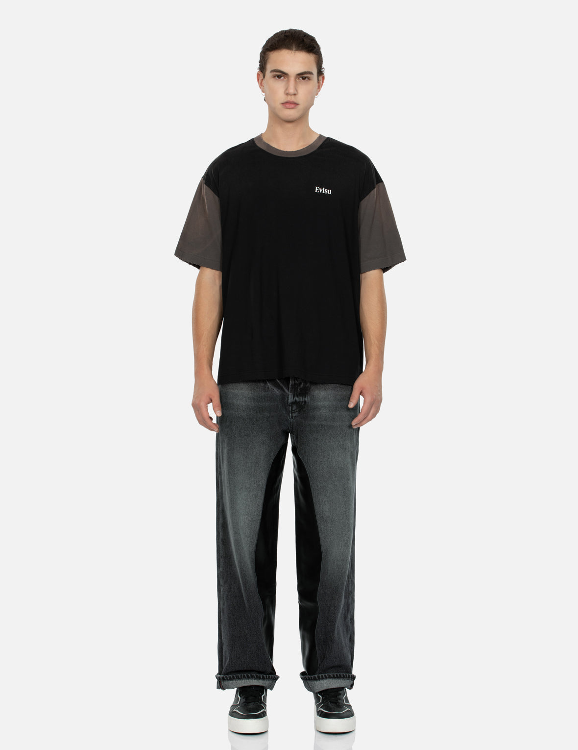 Seagull and Logo Print Boxy T-shirt