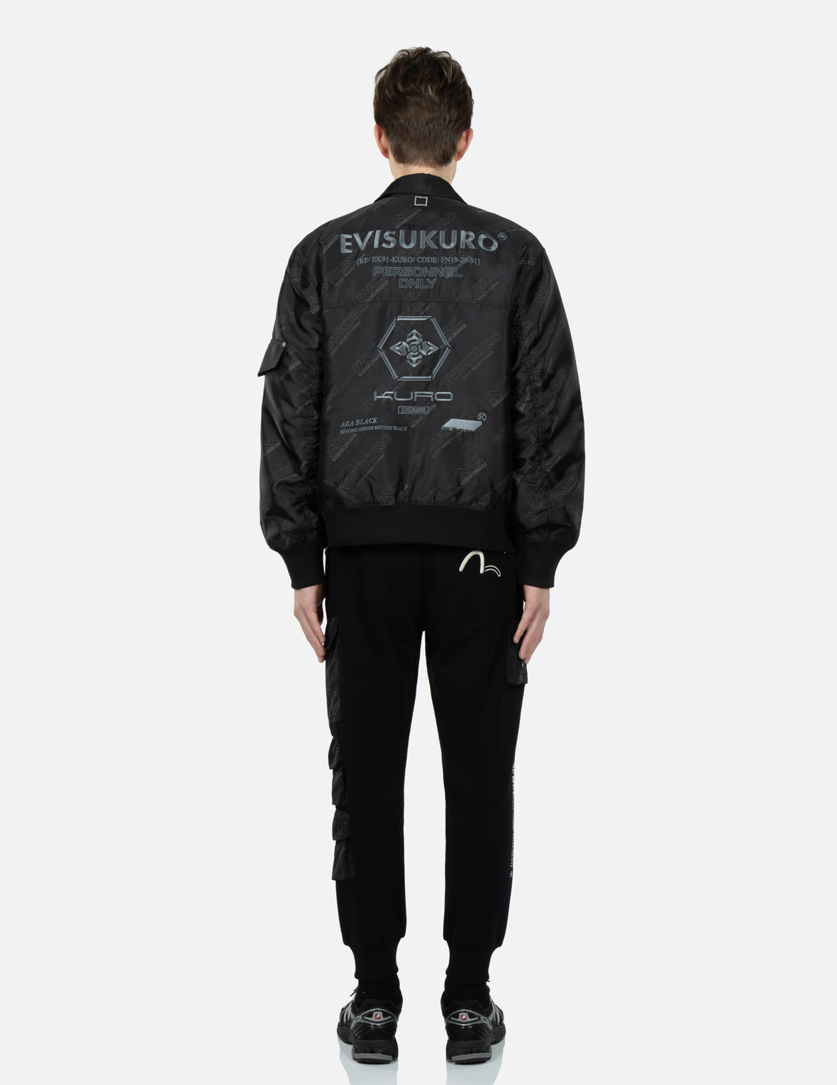 Allover Logo Print Bomber Jacket
