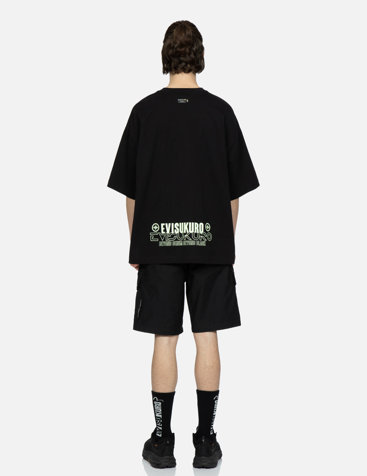 Logo Tape Patching Cargo Shorts