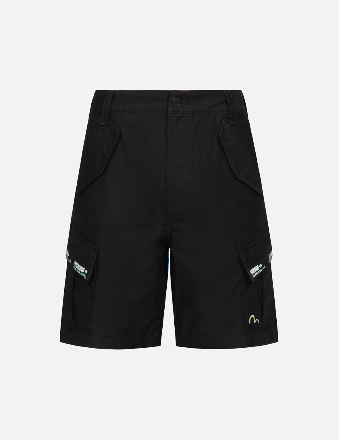 Logo Tape Patching Cargo Shorts