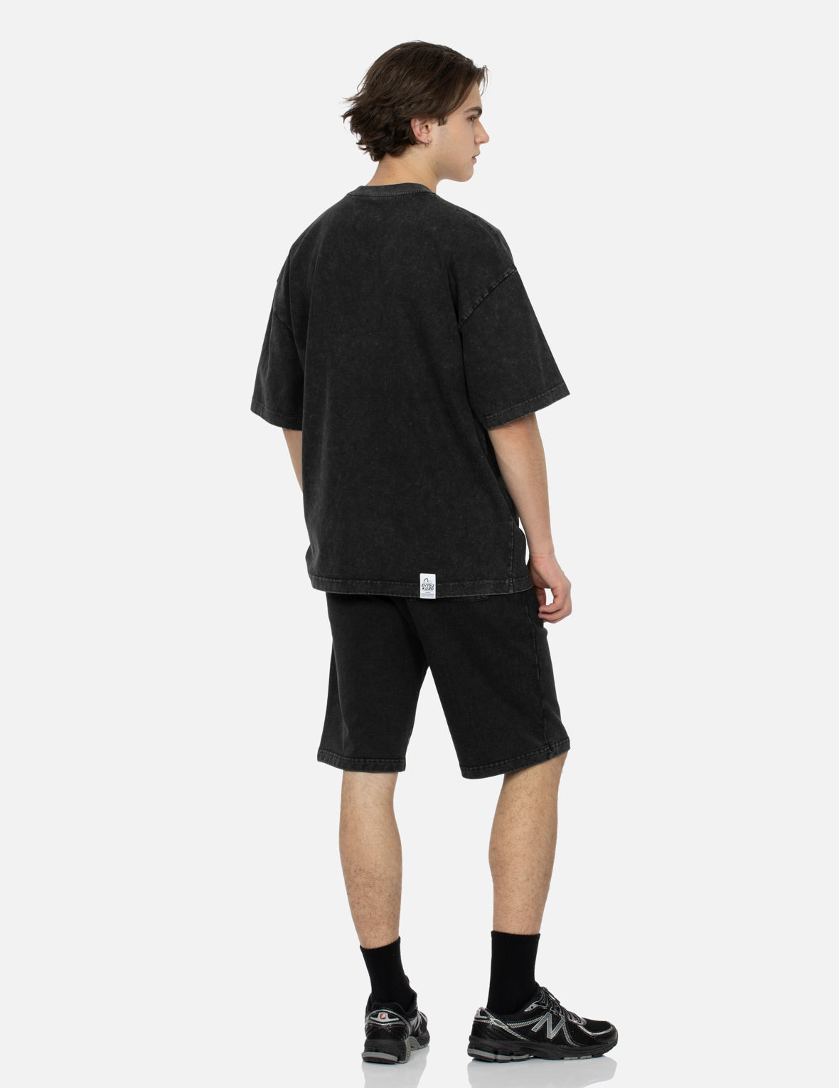 Seagull and Logo Embroidery Regular Fit Sweat Shorts