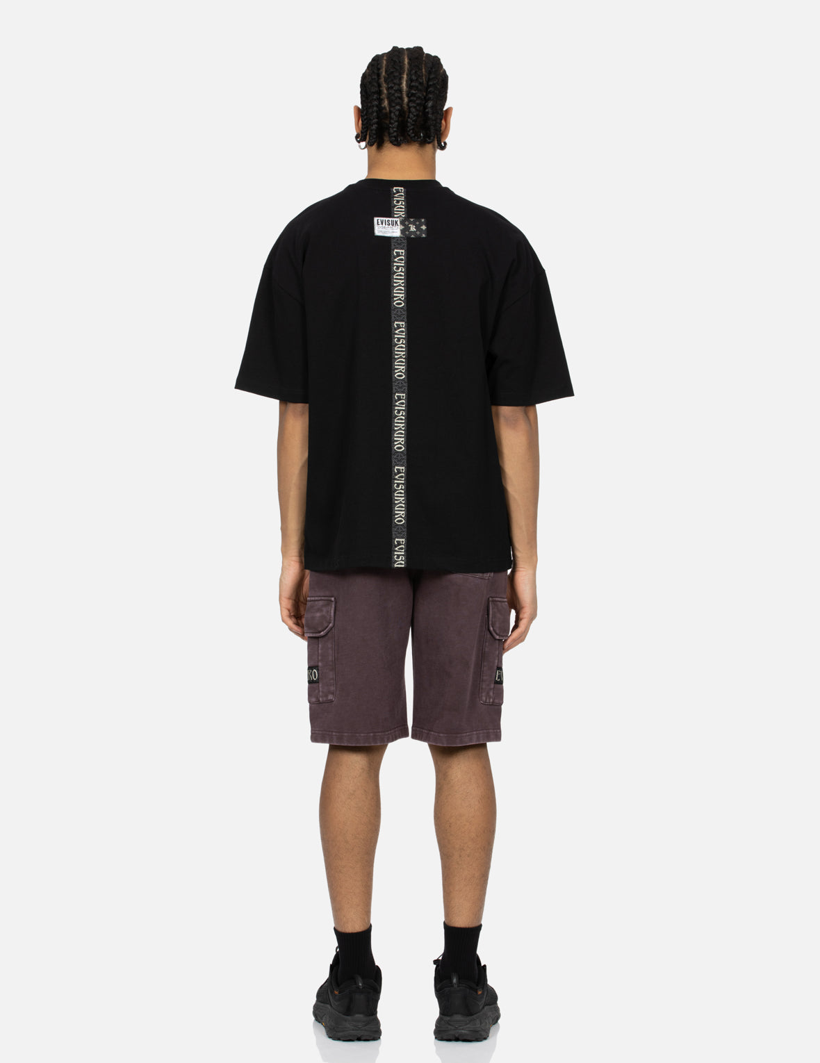 Gold Foil Calligraphy Logo Print Oversized T-shirt