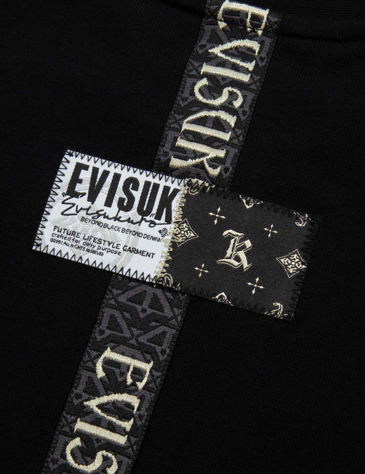 Gold Foil Calligraphy Logo Print Oversized T-shirt