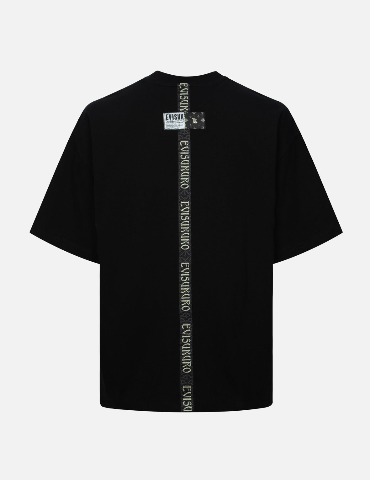 Gold Foil Calligraphy Logo Print Oversized T-shirt